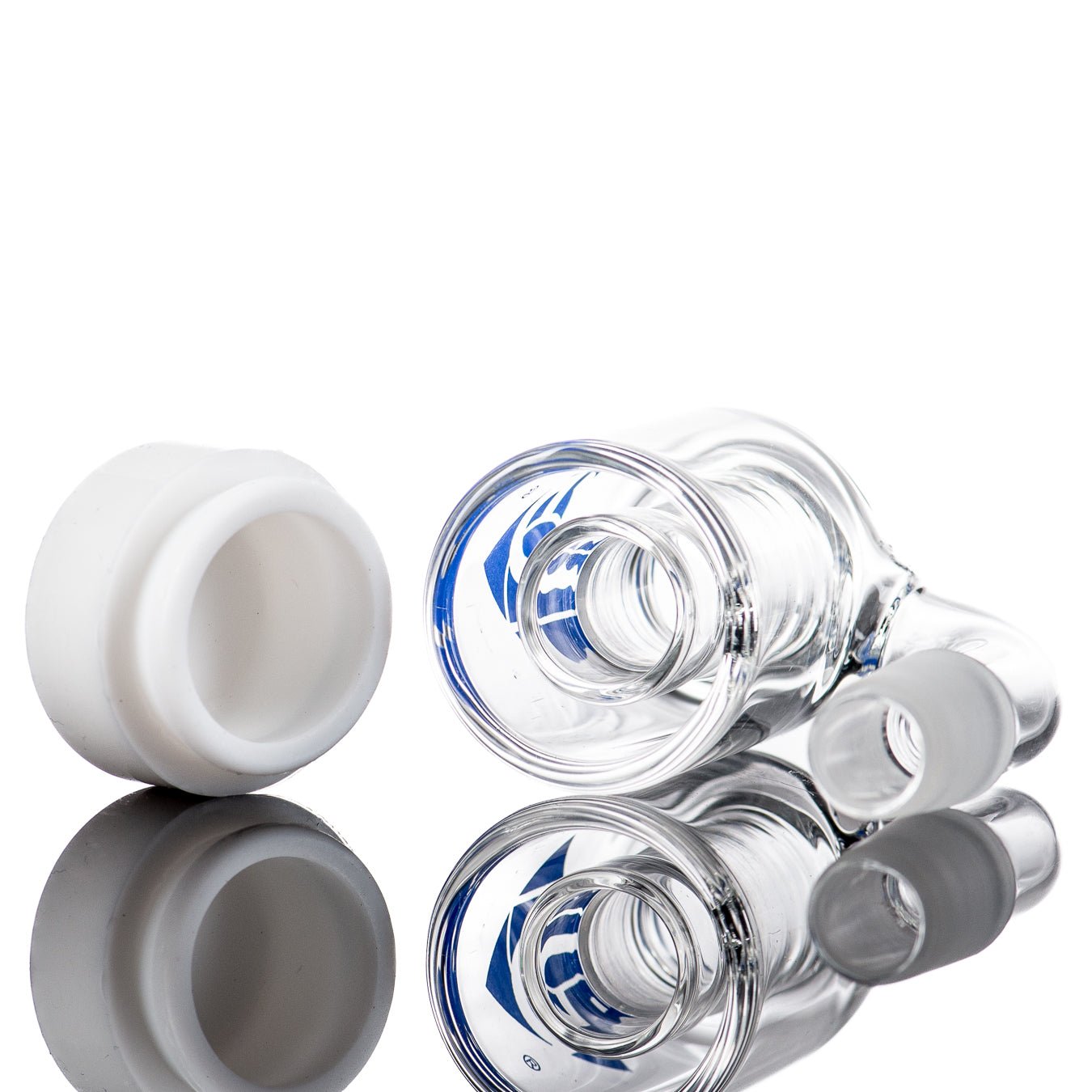 14/90 Mini Silicone Bottom Dry Catcher Diamond Glass - Smoke ATX