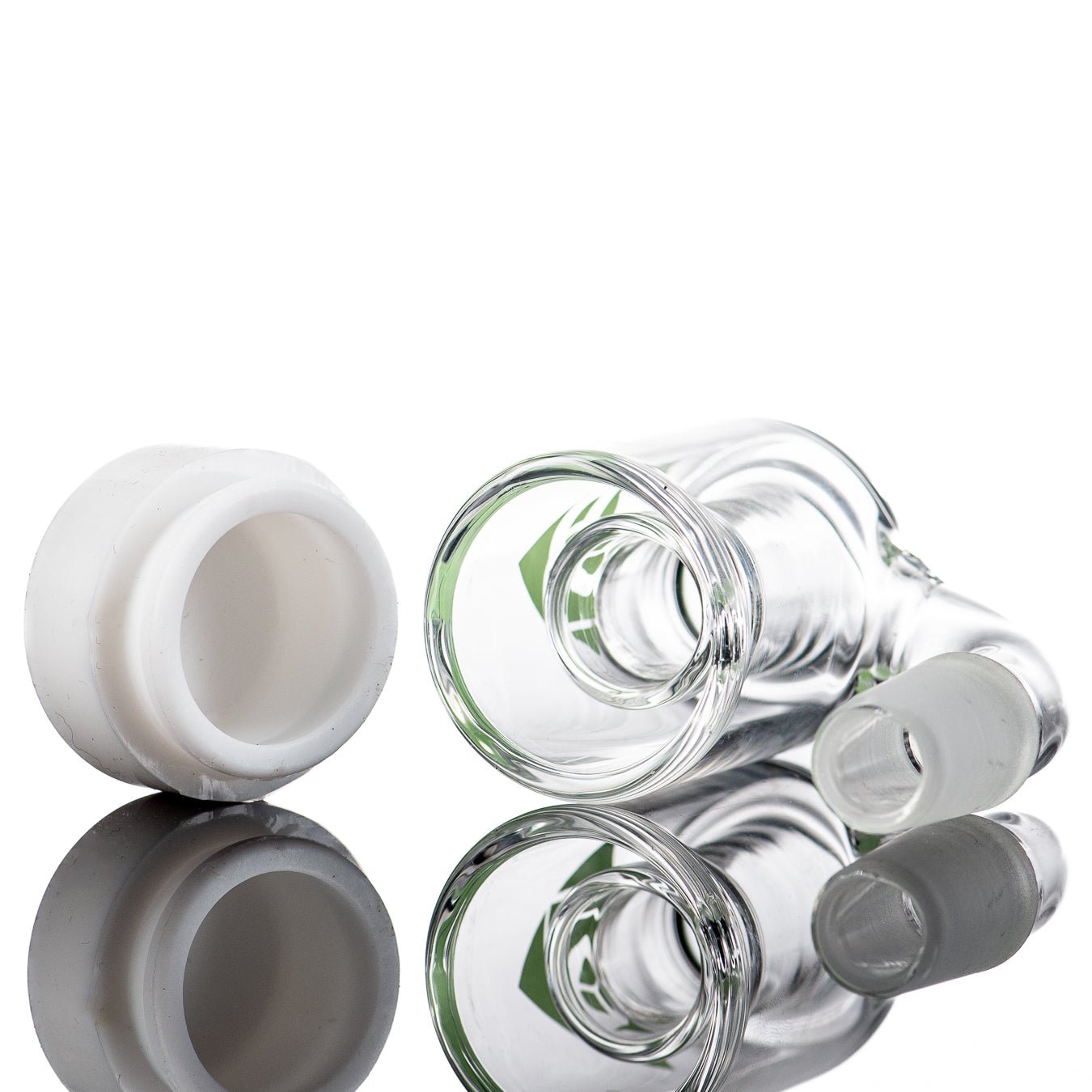 14/90 Mini Silicone Bottom Dry Catcher Diamond Glass - Smoke ATX