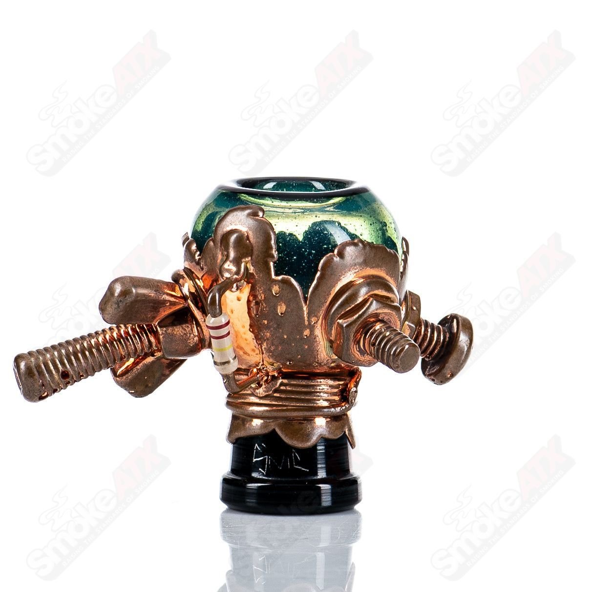 14mm Blue Stardust Electroformed Dome by Snic Glass - Smoke ATX