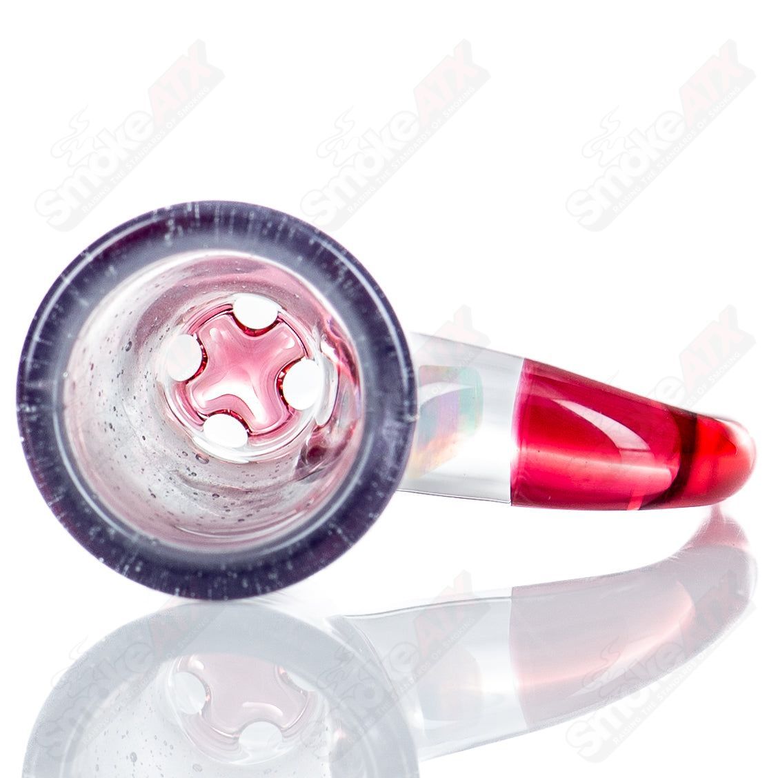 14mm Bowl with Opal Accent (Blue Satin/ Pastel Potion/ Karma) by KBC Glass - Smoke ATX
