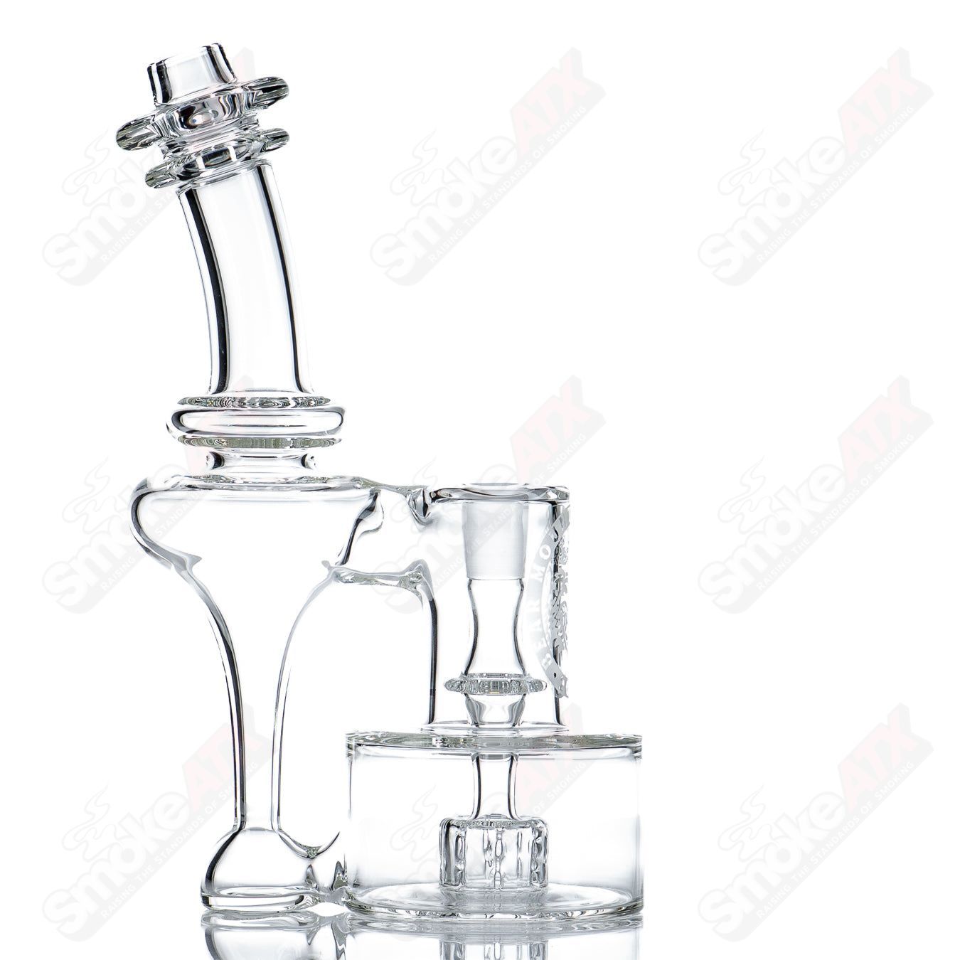 14mm double diffused RBR concentrate rig by Bear Mountain Studios, featuring intricate heady glass design and vibrant colors.