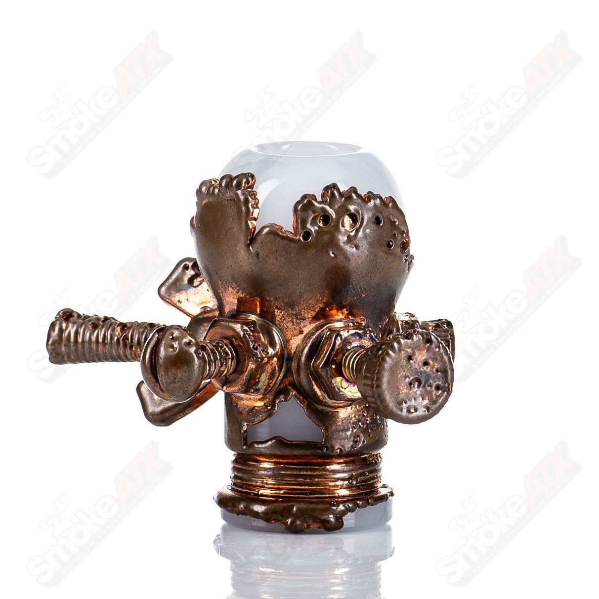 14mm Milk White Electroformed Dome by Snic Glass - Smoke ATX