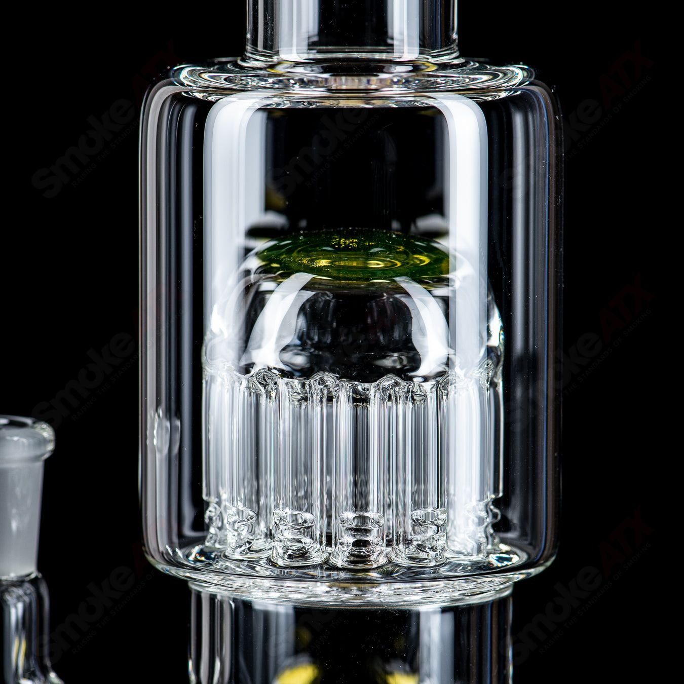 Toro 14mm Mini 7/13 Arm Perc glass straight tube with colorful cap, featuring Toro brand craftsmanship and intricate arm perc design.