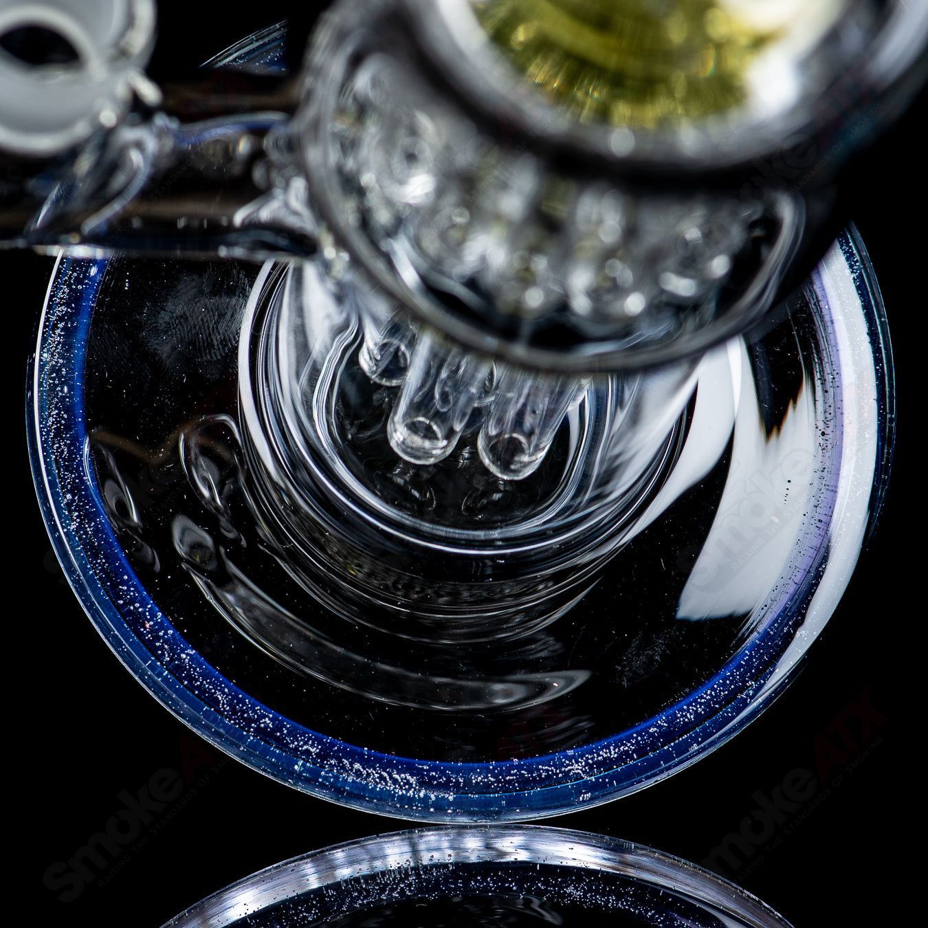 Toro 14mm Mini 7/13 arm perc glass straight tube with colorful cap for smooth smoking experience