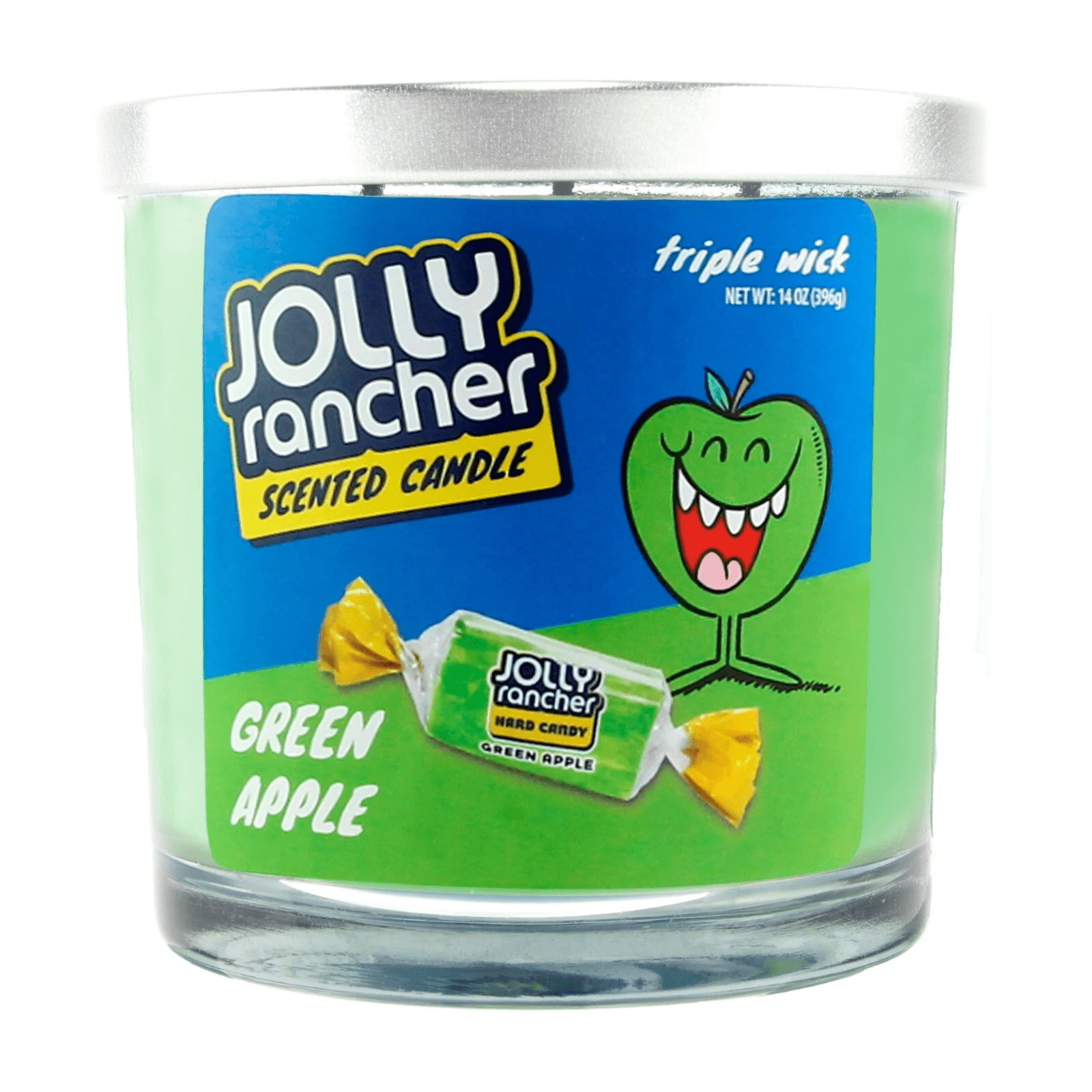 14oz Licensed Snacks scented candles with colorful snack-themed packaging and decorative wax drips on the top.