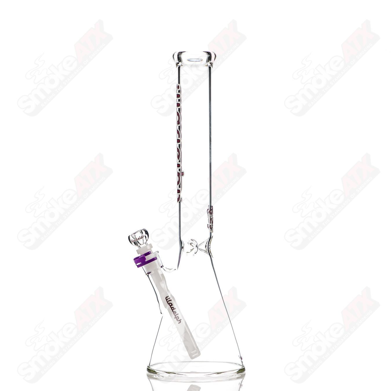 Purple 17-inch short beaker glass from Illadelph, featuring 5mm thickness and classic beaker shape.