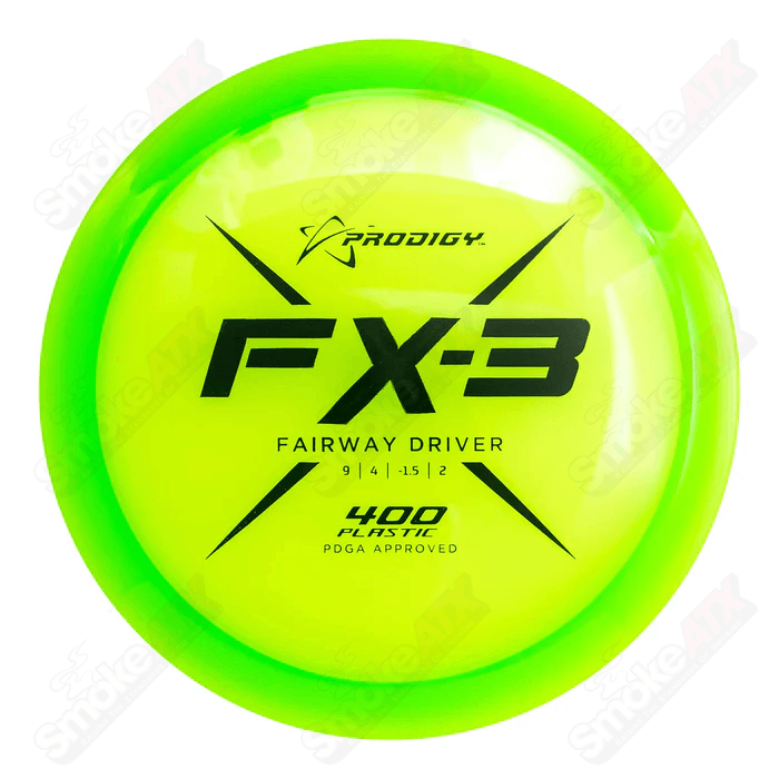 170 - 176g Green FX3 Fairway Driver Disc - 400 Plastic Prodigy Disc - Smoke ATX