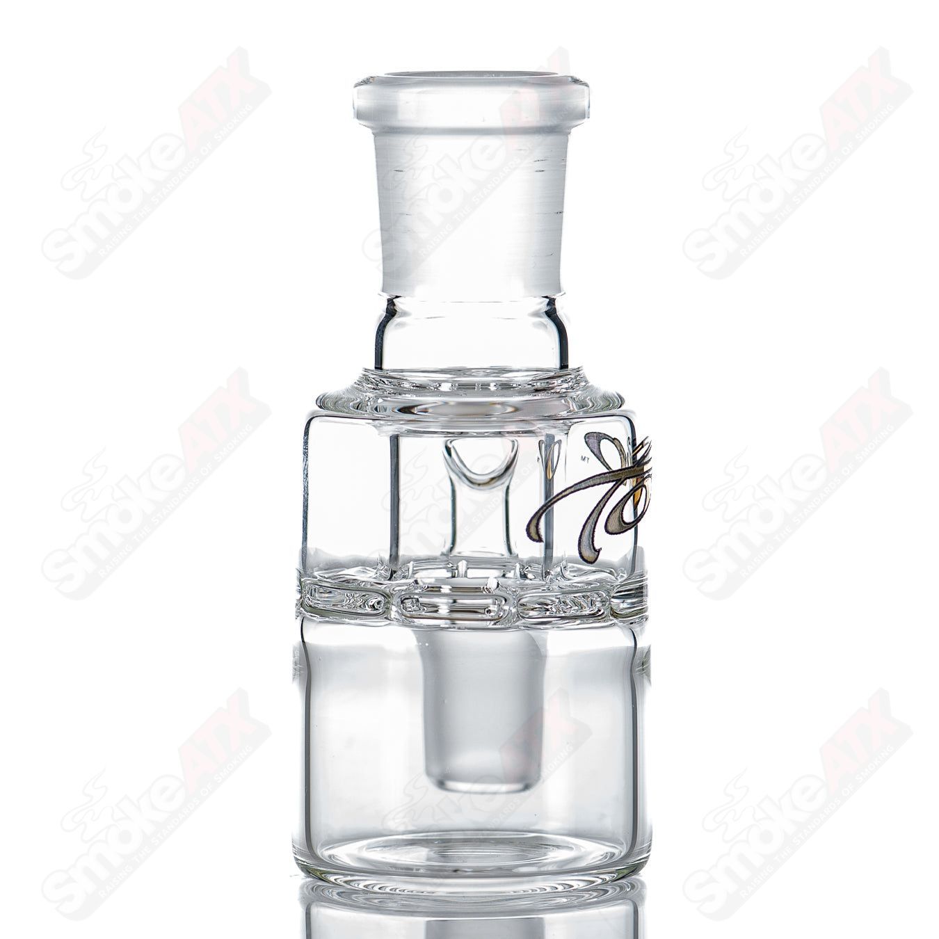 Toro Glass 18/18 Dry Catch Silver Label, glass dry catcher with intricate design and clear glass construction.