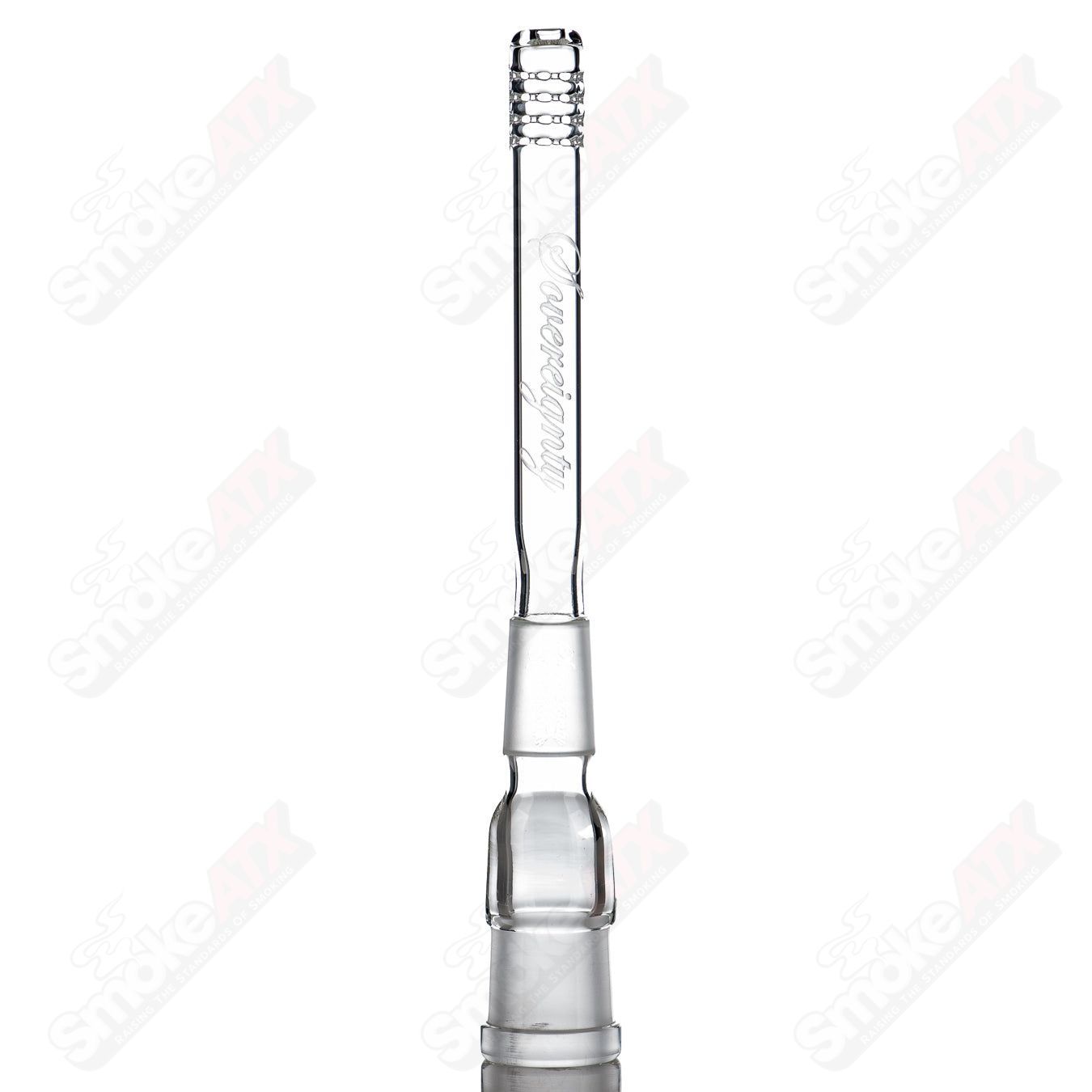 18/18mm 5.5" 180 Gridded Downstem Sovereignty Glass - Smoke ATX
