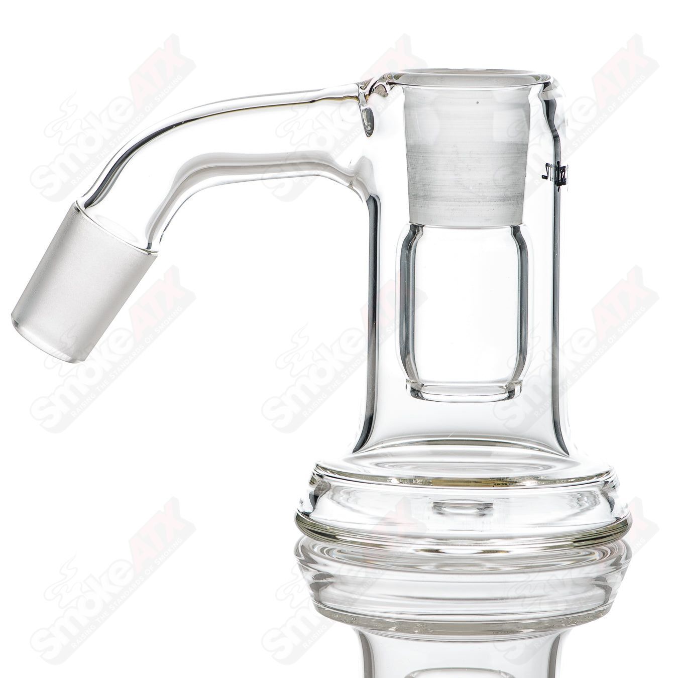 Leisure Glass 18/45 Drycatcher Classic Logo leisure glass with printed logo and clear glass body for drinking or display.