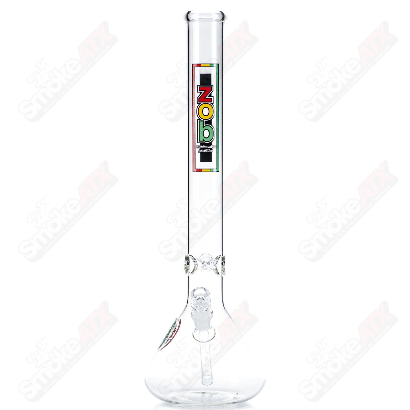 18in OG Beaker (Rasta Label) ZOB - Smoke ATX
