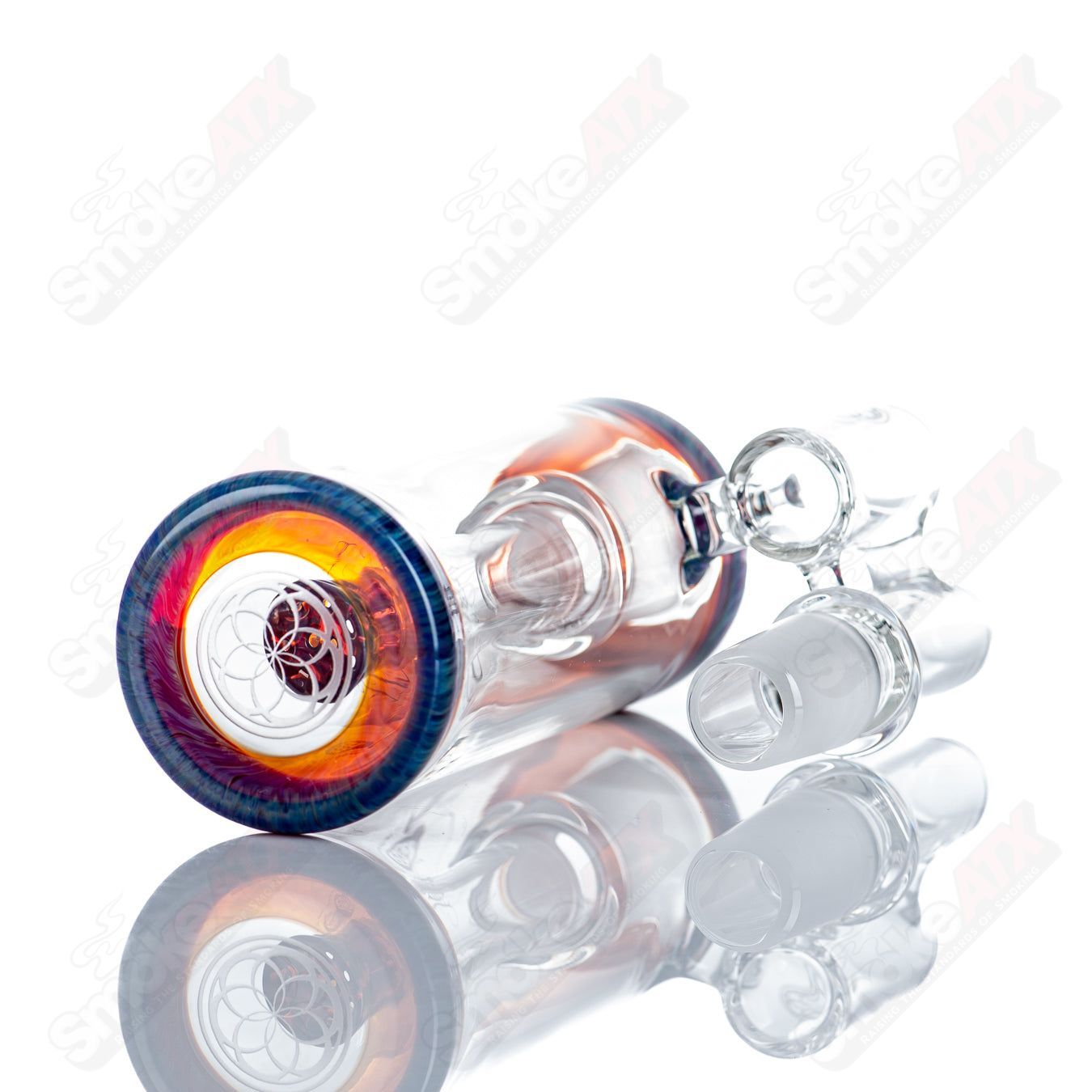 18mm (Amber Purple) Ash Catcher by SOL Glassworks - Smoke ATX