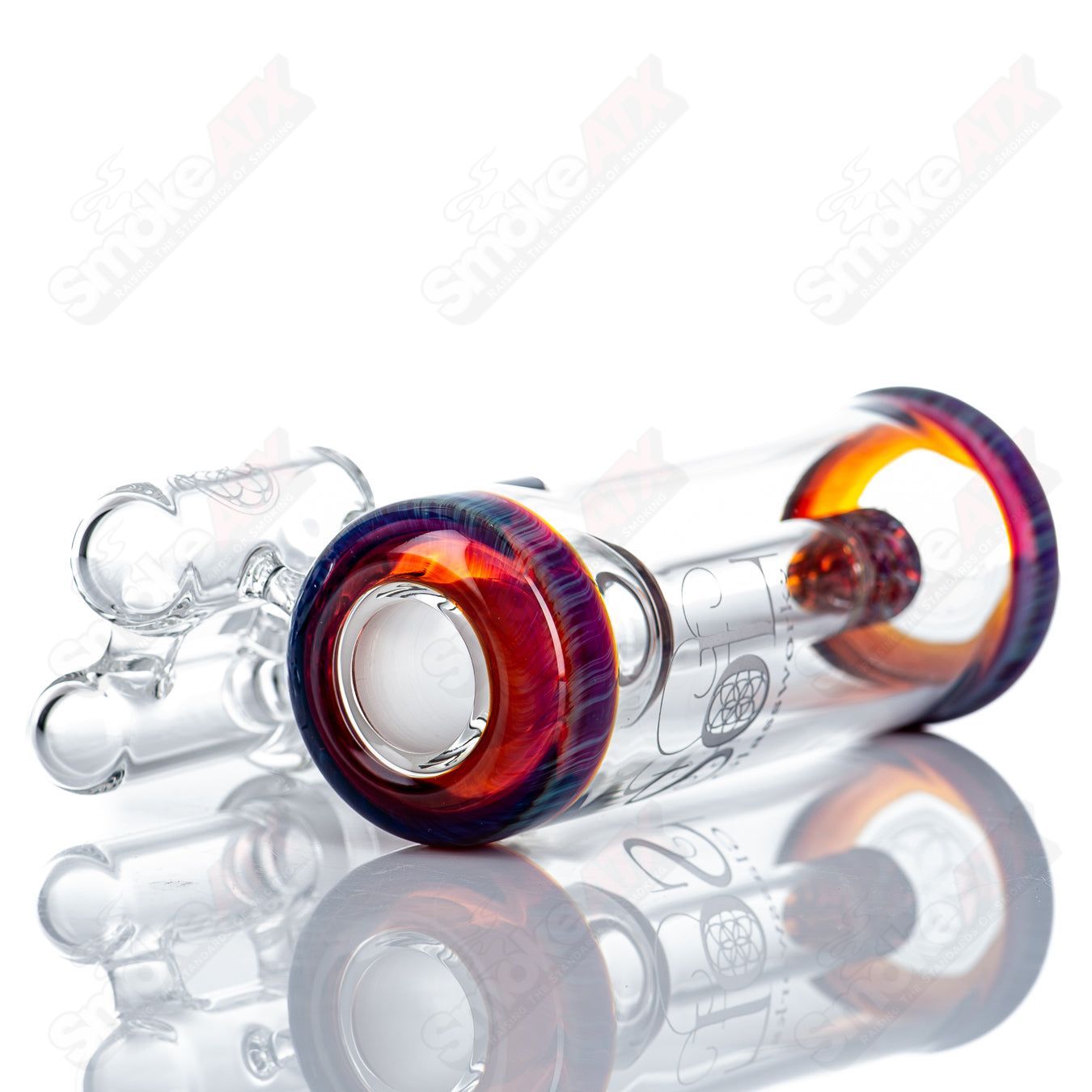 18mm (Amber Purple) Ash Catcher by SOL Glassworks - Smoke ATX