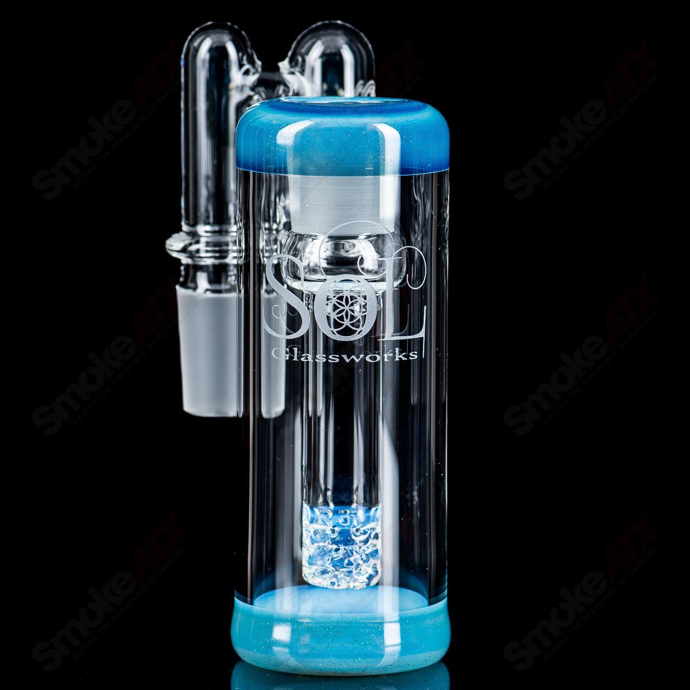 18mm (BSG) Ash Catcher by SOL Glassworks - Smoke ATX