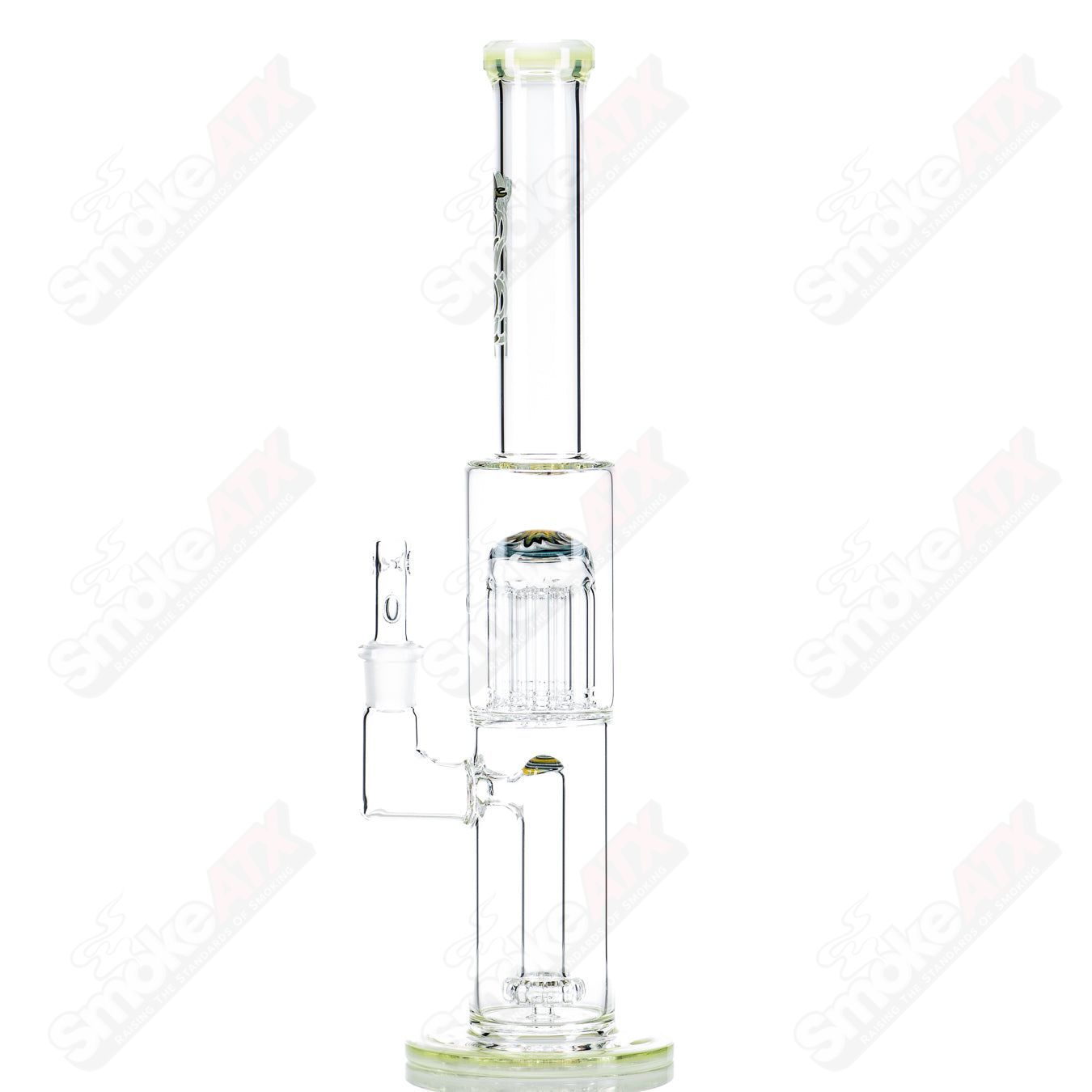 Toro Glass 18mm circular to 13-arm perc concentrate rig with reversal sections, crafted for smooth, even vaporization.