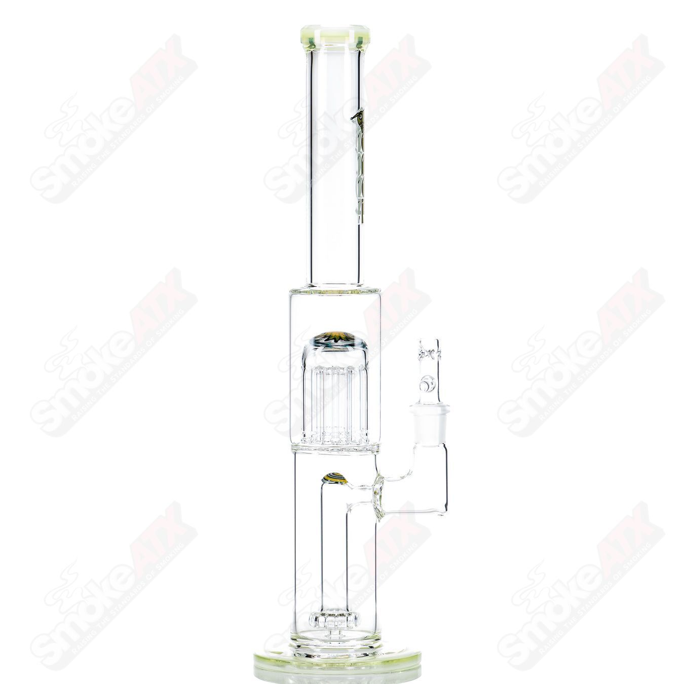 Toro Glass 18mm circular to 13-arm perc concentrate rig with reversal sections, designed for smooth water filtration.