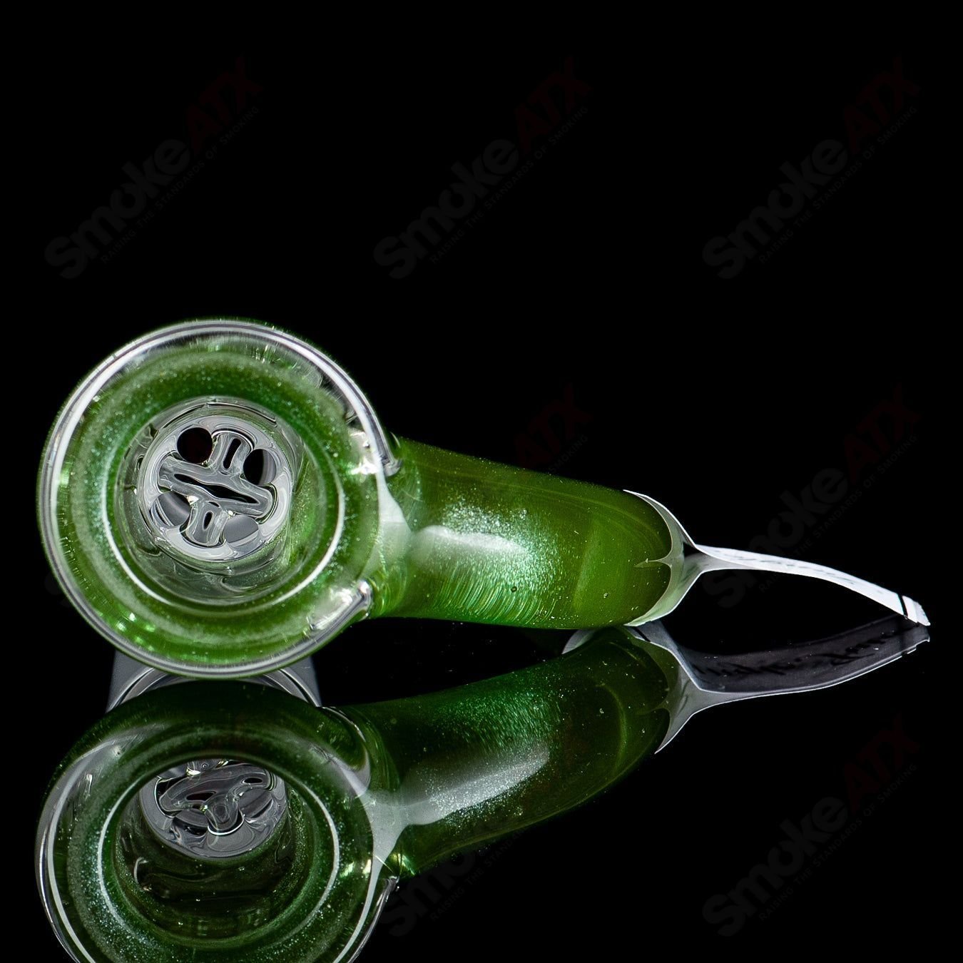 Sovereignty Glass 18mm Full Accent Slide in Jungle Juice color, designed for heady glass bowls, with vibrant pattern and smooth finish.