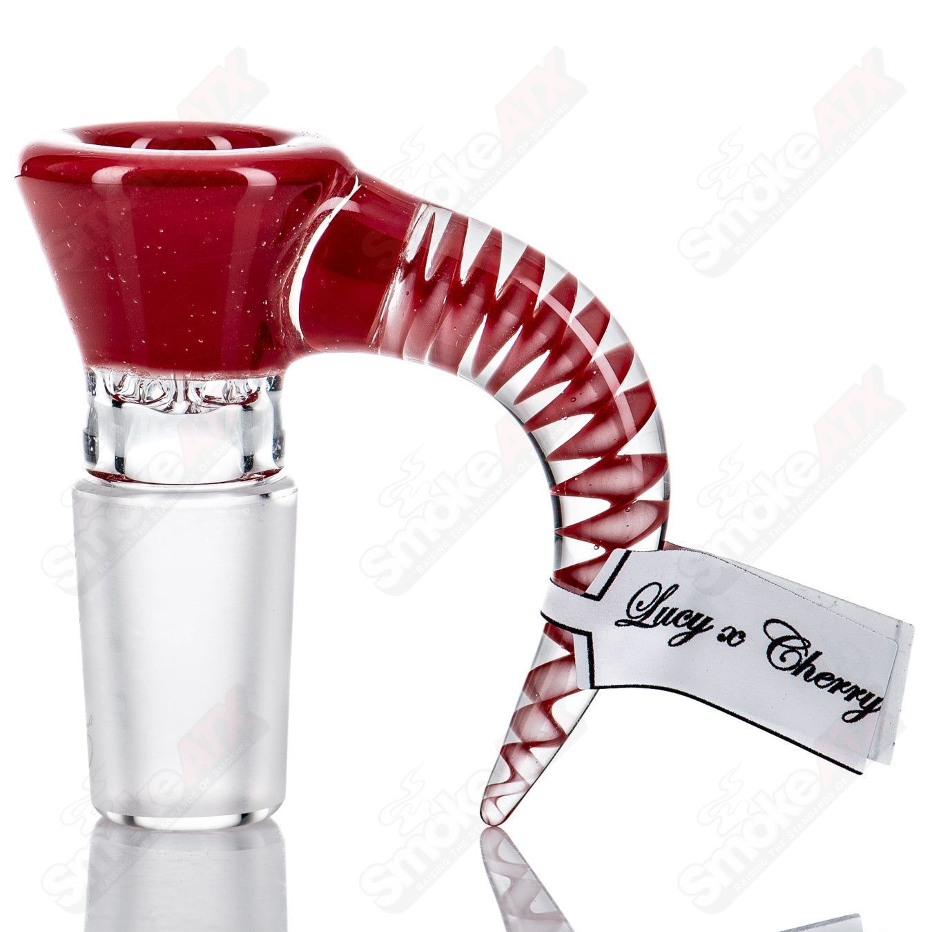 Sovereignty Glass 18mm Full Accent Slide featuring Lucy and Cherry designs, designed for heady glass bowls.