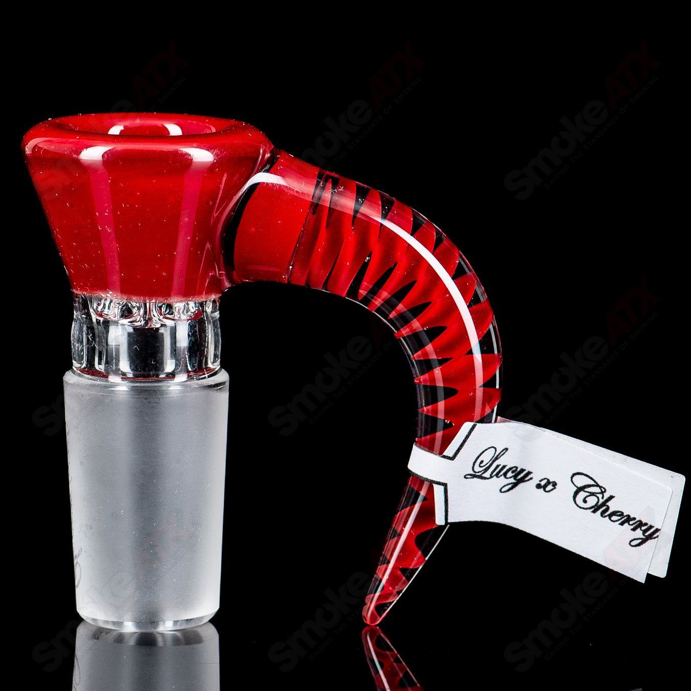 Sovereignty Glass 18mm Full Accent Slide featuring Lucy x Cherry design, designed for heady glass bowls.