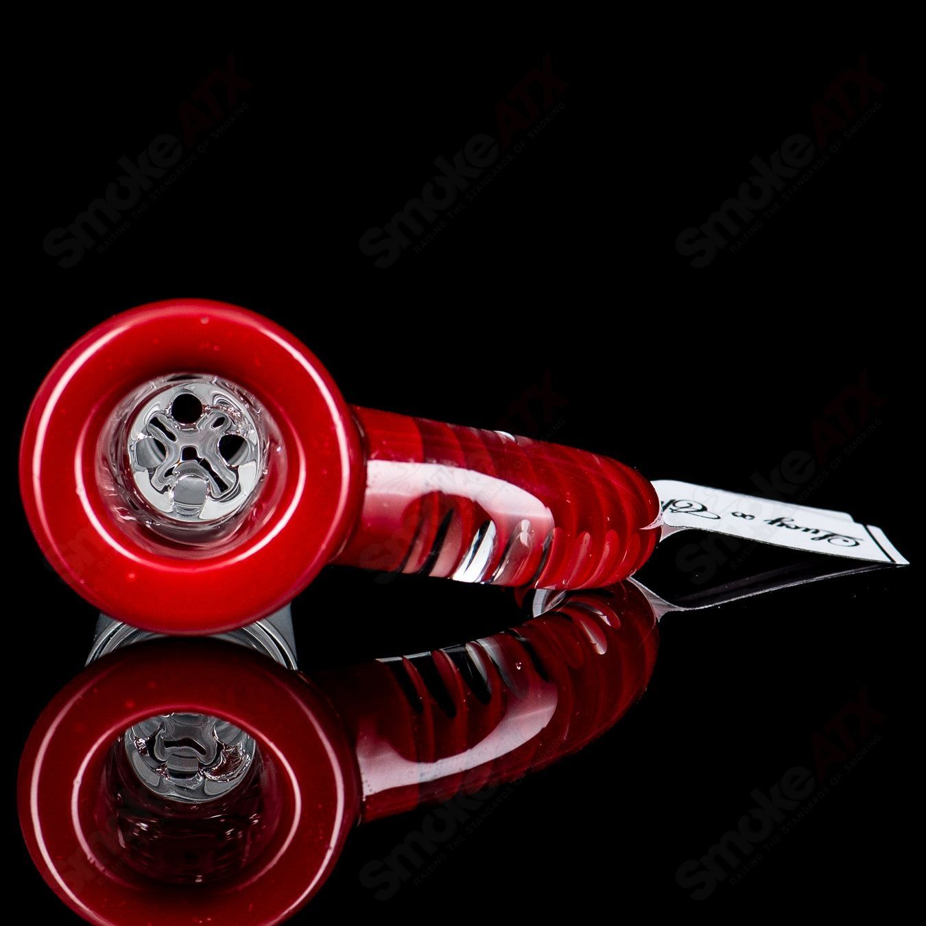 Sovereignty Glass 18mm Full Accent Slide featuring Lucy and Cherry designs, designed for heady glass bowls.