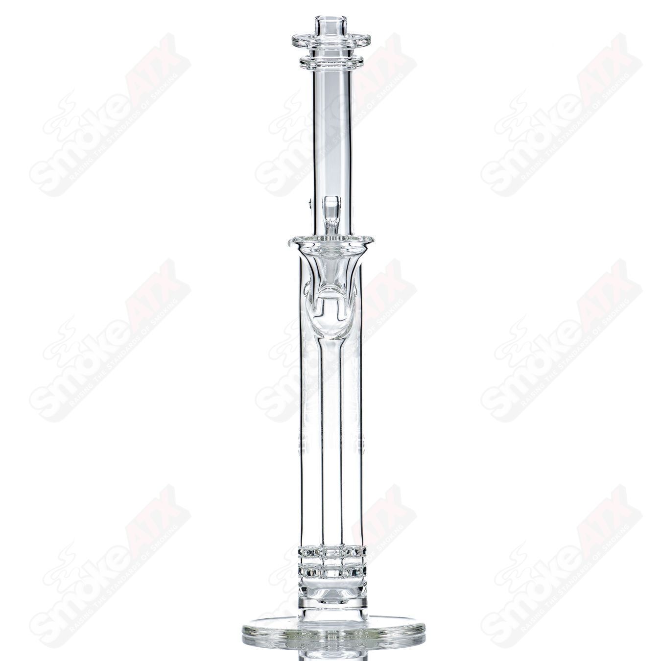 18mm King Ratchet Bubbler by Bear Mountain Studios, colorful heady glass concentrate rig with intricate design and smooth mouthpiece.