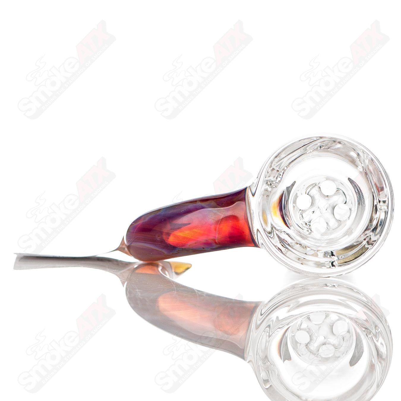 Amber purple 18mm partial accent slide from Sovereignty Glass, designed for Heady Glass bowls with a stylish, colorful accent.