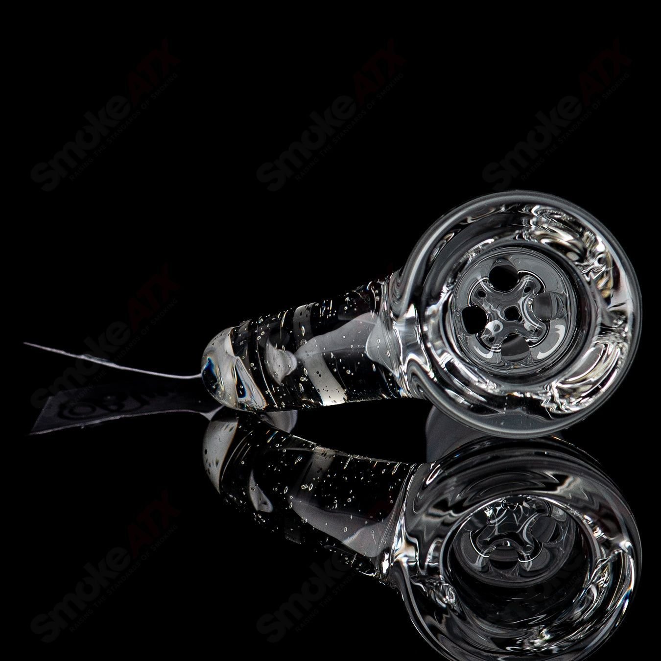 Sovereignty Glass 18mm Partial Accent Slide in Blu-V for Heady Glass Bowls, featuring colorful design and durable glass construction.