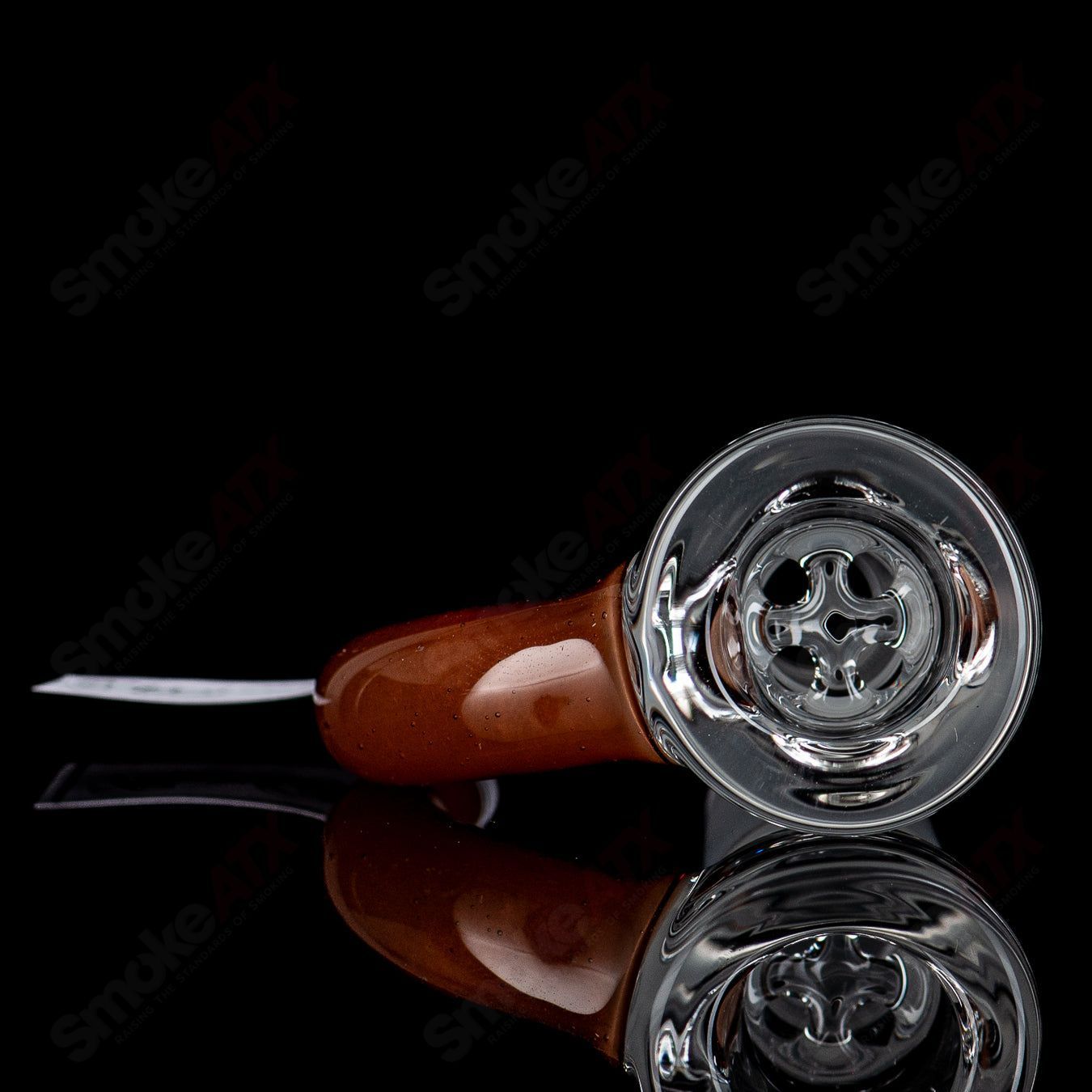 Sovereignty Glass 18mm Partial Accent Slide with Cow Bell design, used for enhancing heady glass bowls.