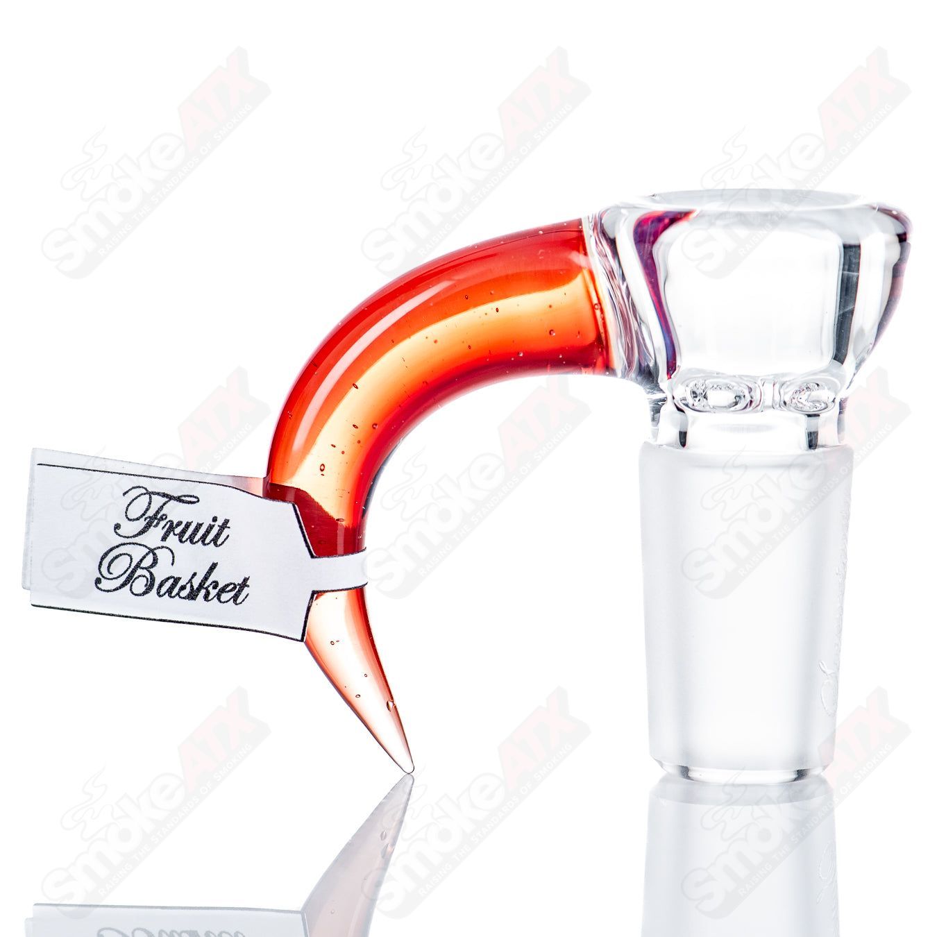 Sovereignty Glass 18mm Partial Accent Slide with Fruit Basket design for heady glass bowls, detailed glasswork visible.