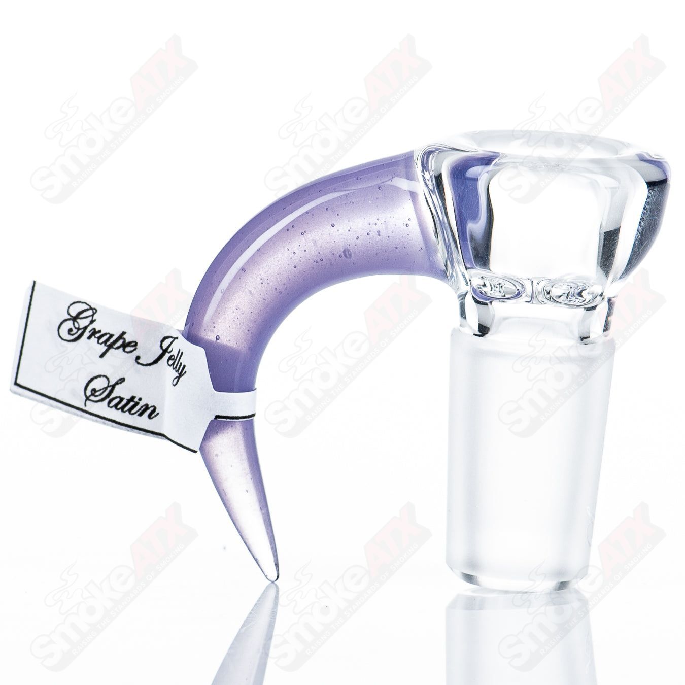 Sovereignty Glass 18mm Partial Accent Slide in Grape Jelly Satin finish, designed for heady glass bowls.