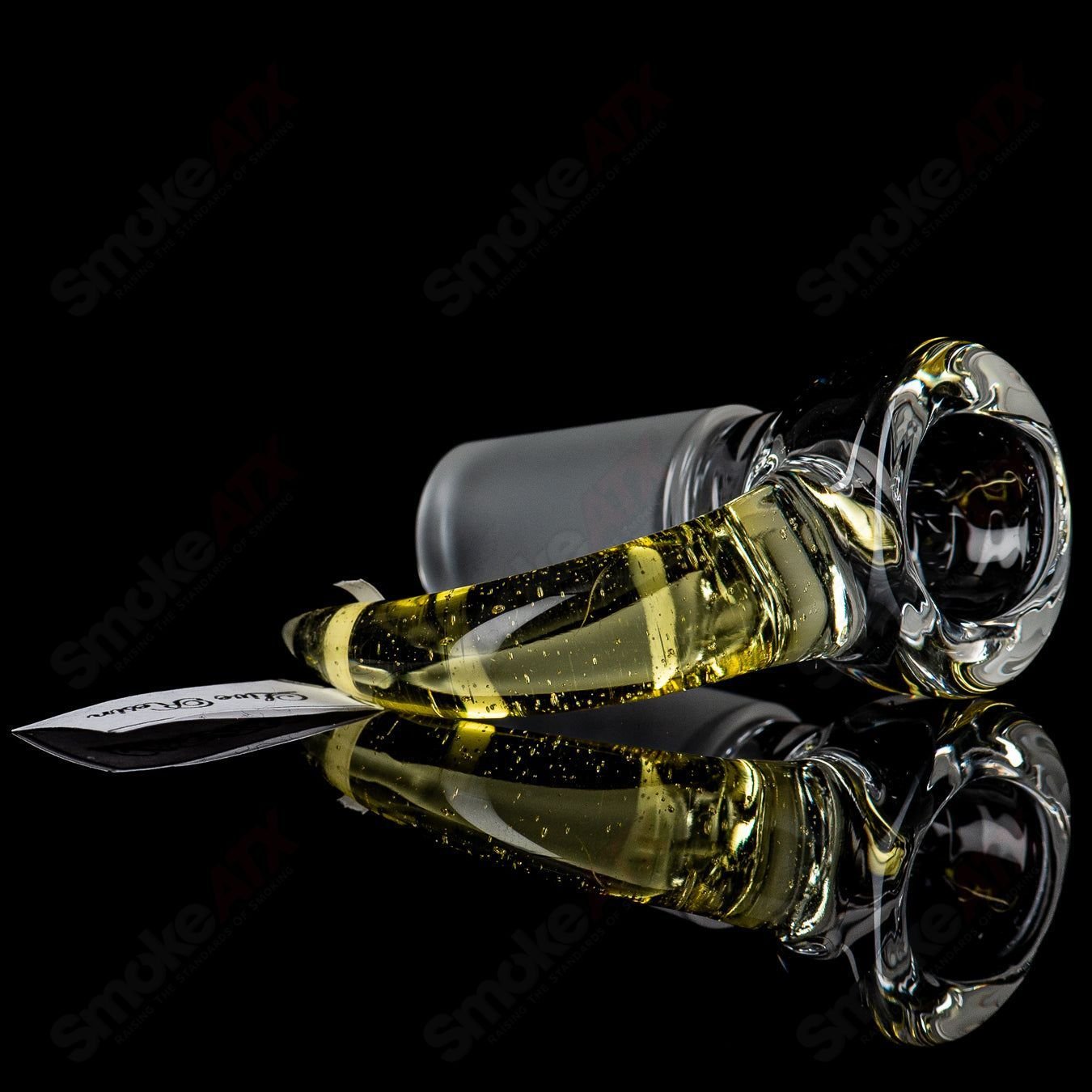 Sovereignty Glass 18mm Partial Accent Slide with Live Resin, heady glass bowl for smoking accessories, detailed design and craftsmanship.