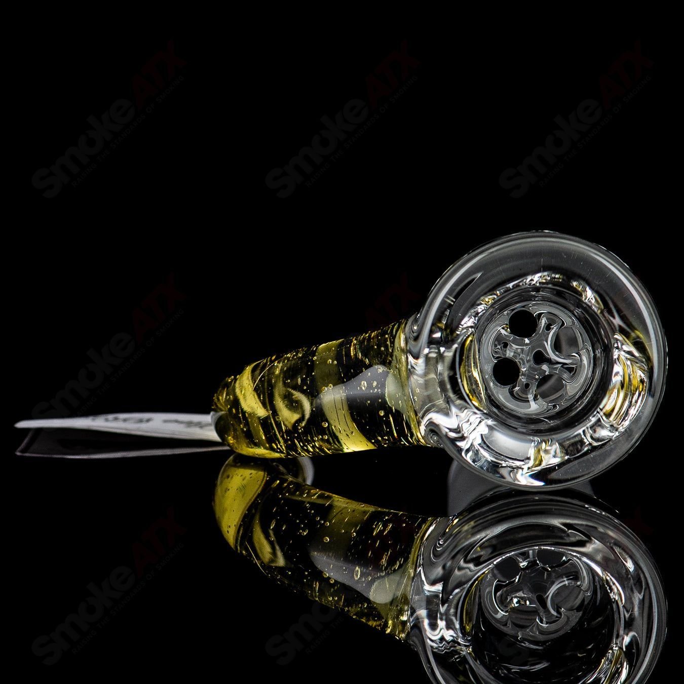 Sovereignty Glass 18mm Partial Accent Slide with Live Resin design, heady glass bowl for smoking accessories.
