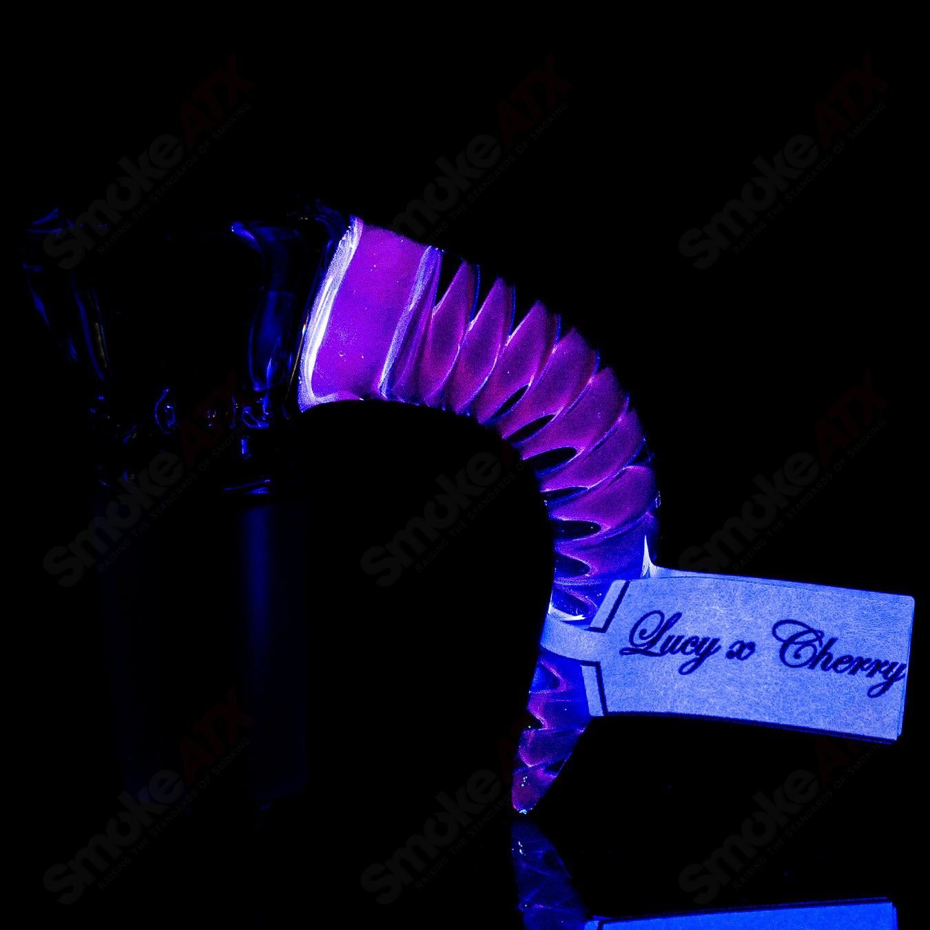 Sovereignty Glass 18mm Partial Accent Slide featuring Lucy and Cherry designs, crafted for heady glass bowls.