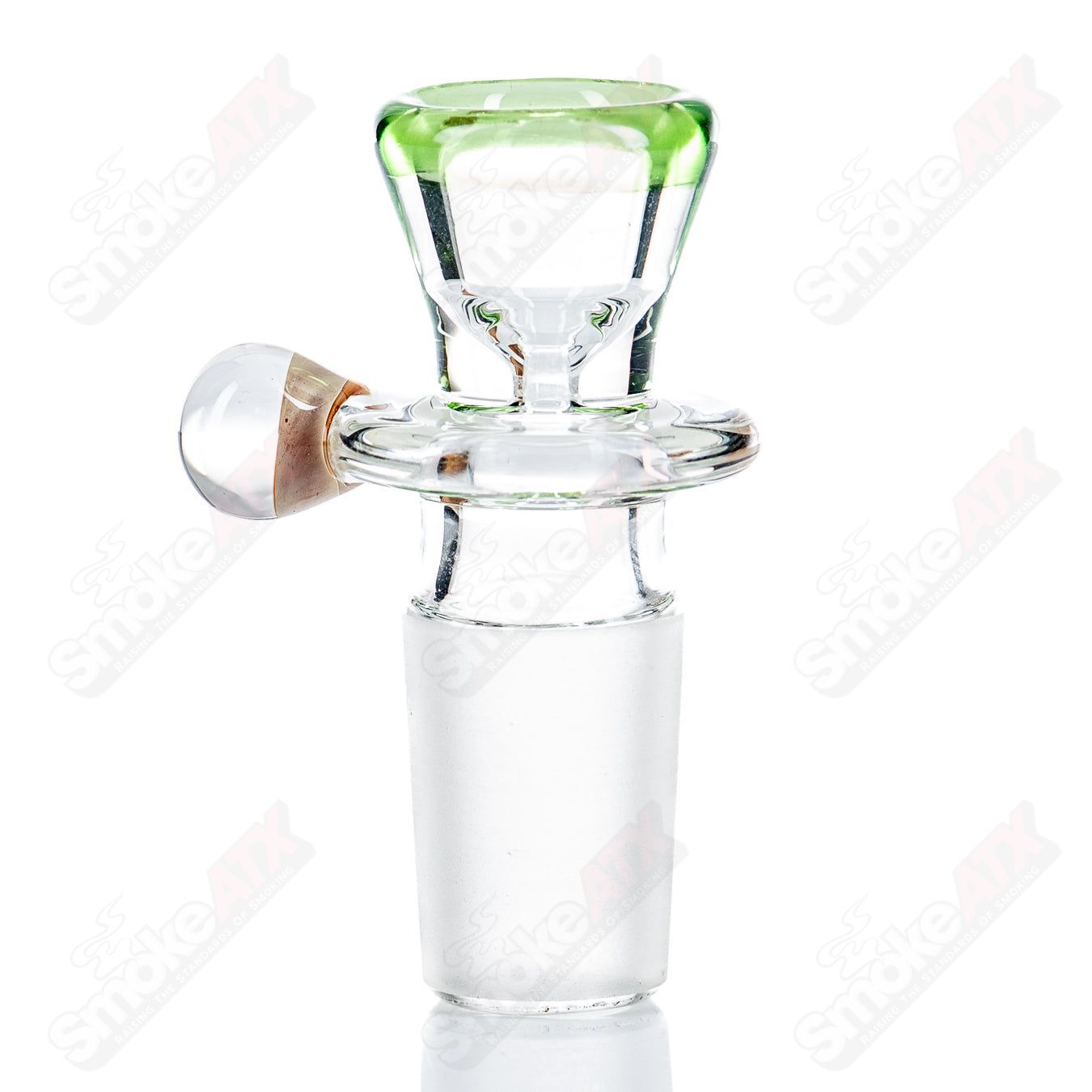 18mm Single Hole Slide w Millie (Pot Plant) by Black Tuna - Smoke ATX