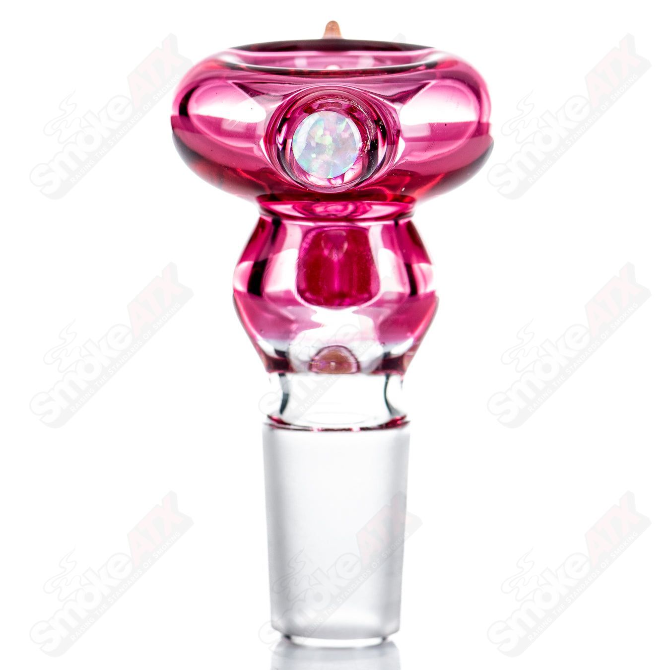 18mm Slide with Patterned Horn (Gold Ruby) Flex Glass - Smoke ATX