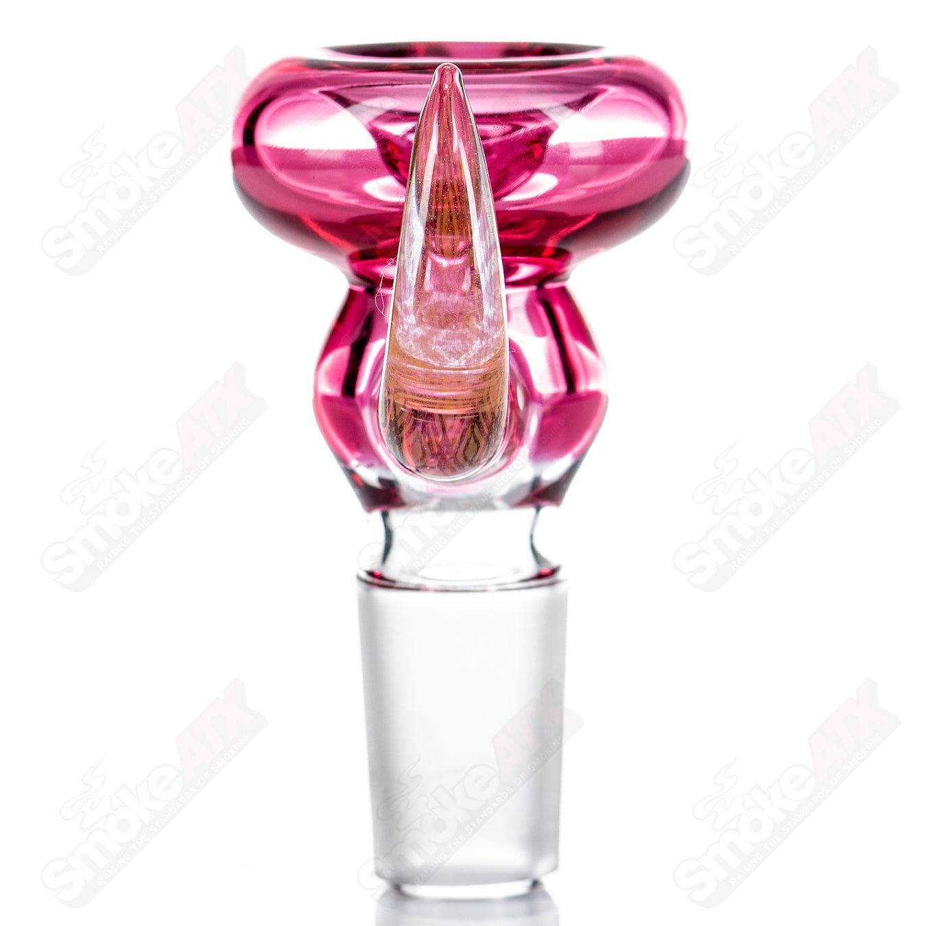 18mm Slide with Patterned Horn (Gold Ruby) Flex Glass - Smoke ATX
