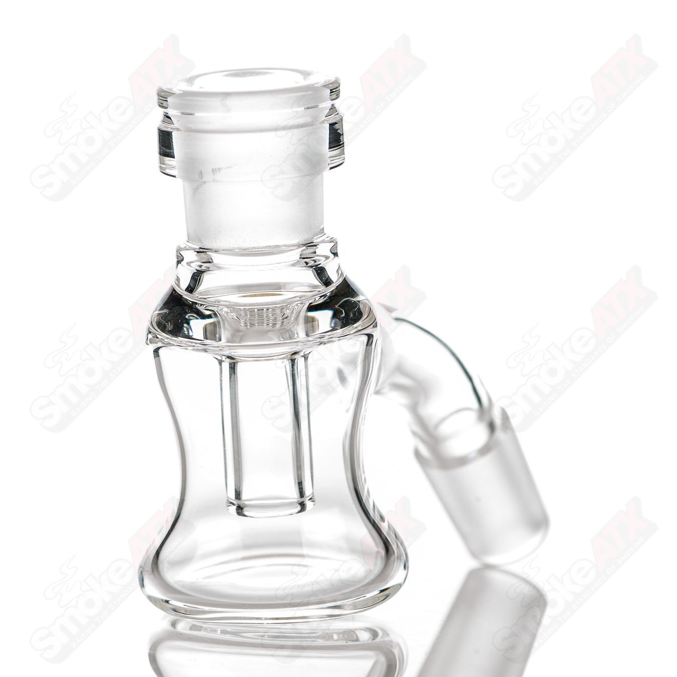 Stephan Peirce Glass 18mm to 14mm 45-degree small dry catcher for glass smoking pipes or rigs.