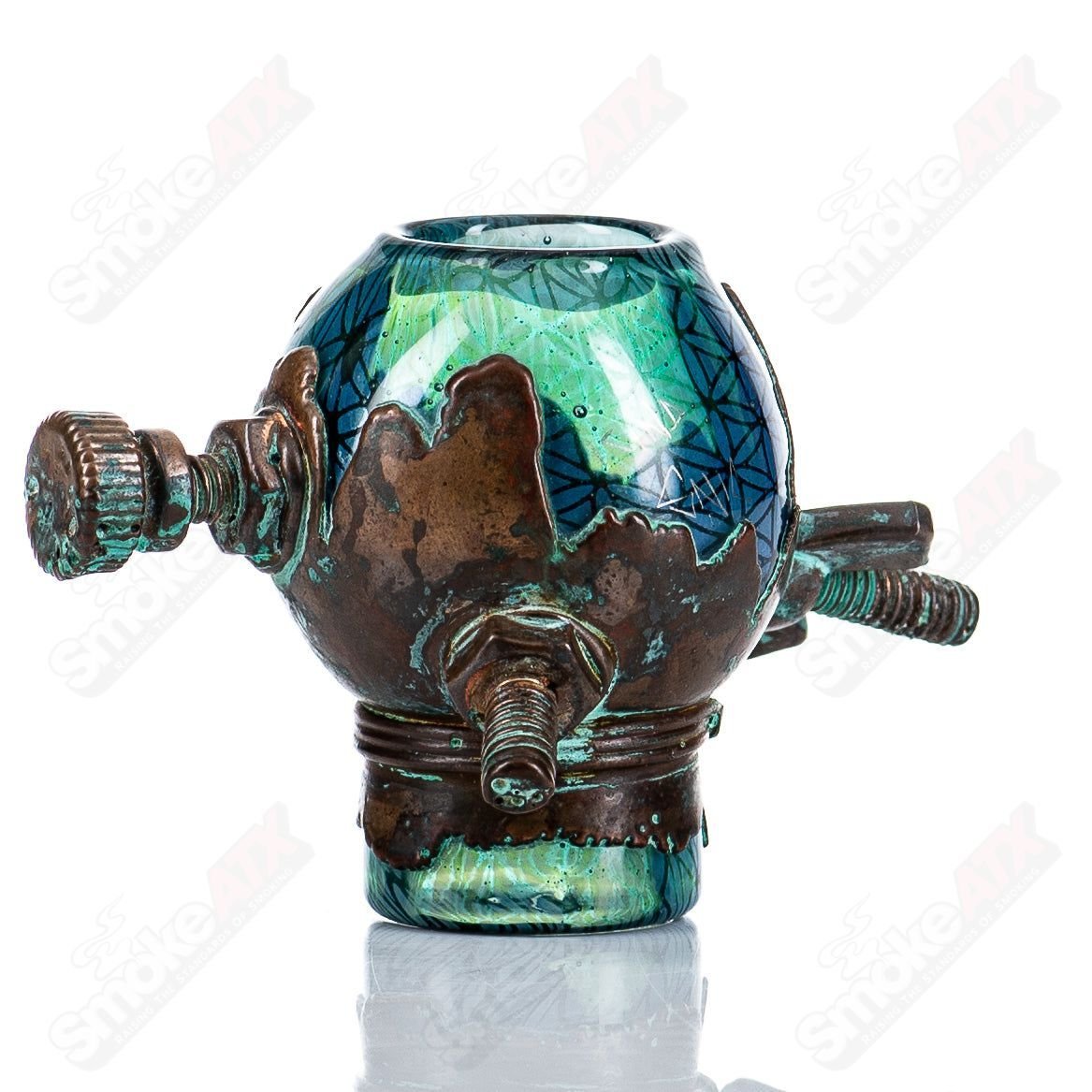 19mm Electroformed Seed Geo Pattern Dome by Kind X Snic - Smoke ATX