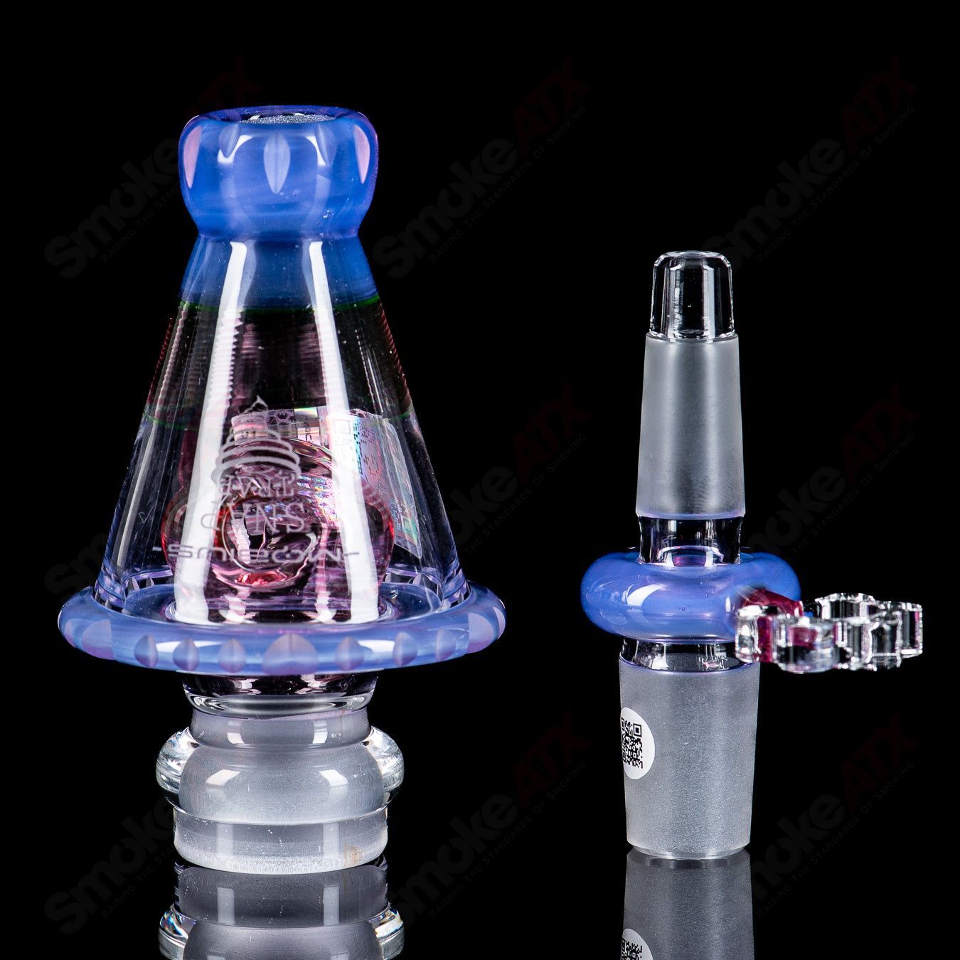 Mobius 19mm Elements Snap Trap fitting for heady glass ash catchers, designed for smooth filtration and durable use.