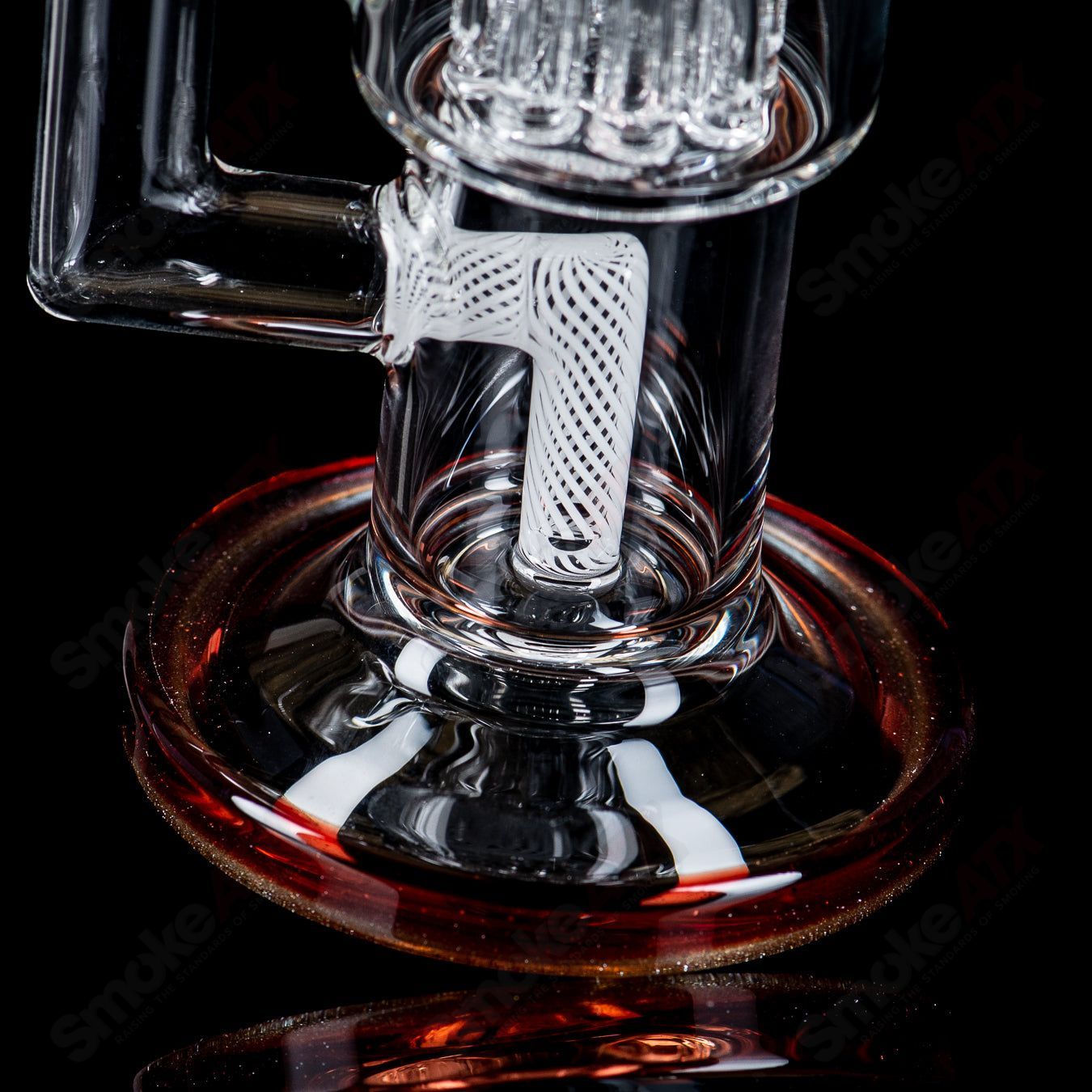 Toro Glass 10mm double macro concentrate rig with colorful caps, featuring a sleek heady glass design for dabbing and concentrates.