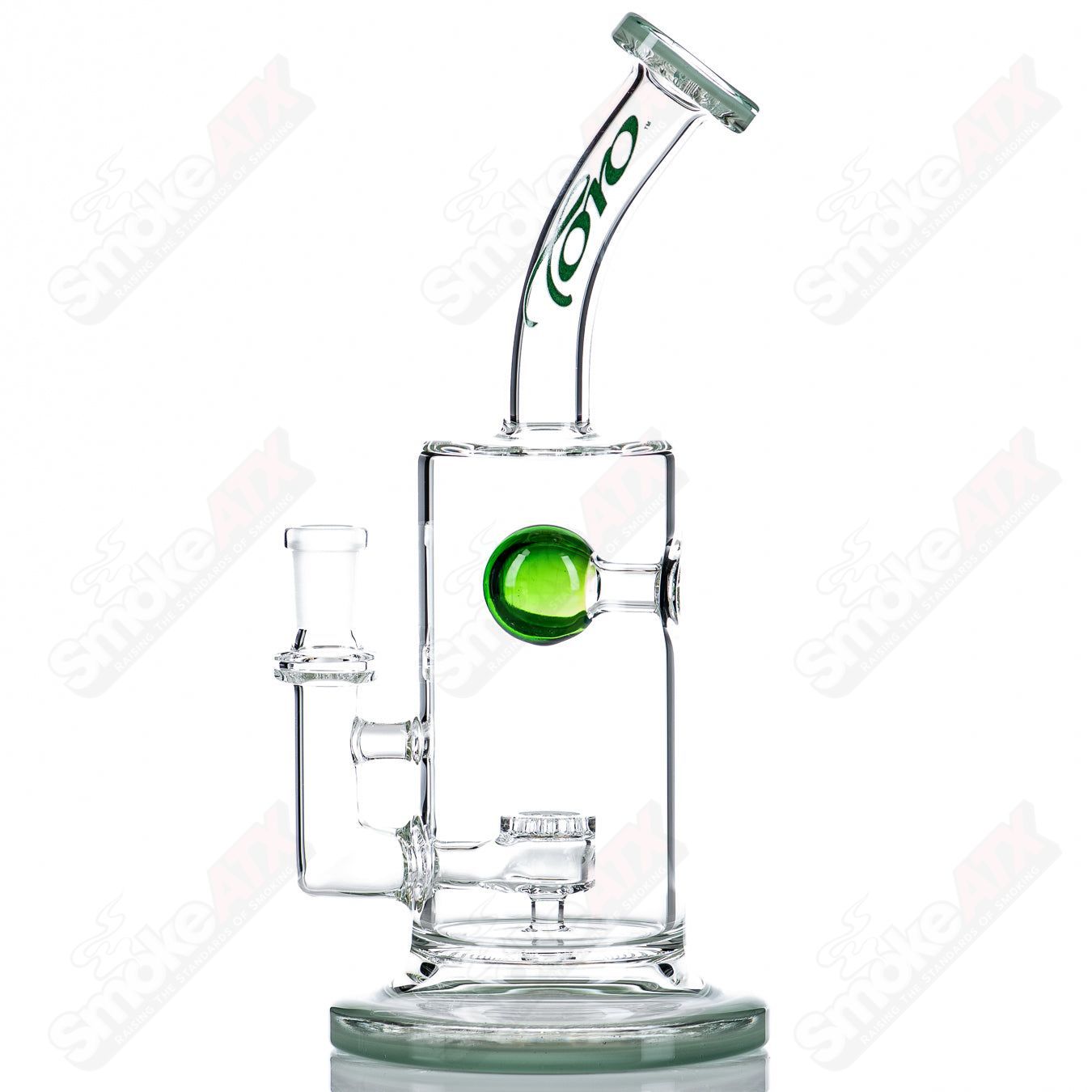 Toro Glass 10mm Jet Perc Full Color Ball concentrate rig with a sleek heady glass design featuring vibrant colors and a jet perc.