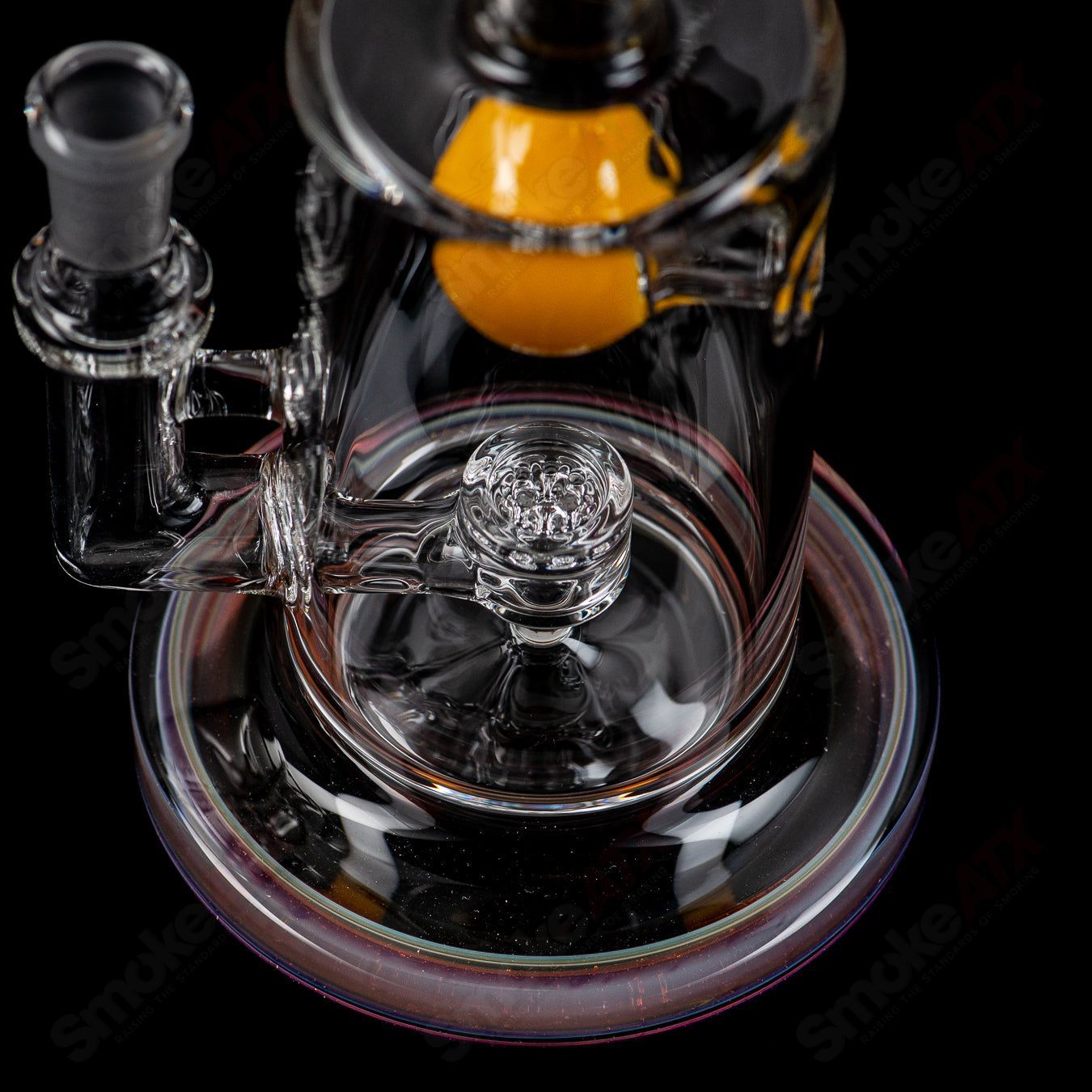2 10mm Jet Perc w/ Color Accents by Toro Glass - Smoke ATX