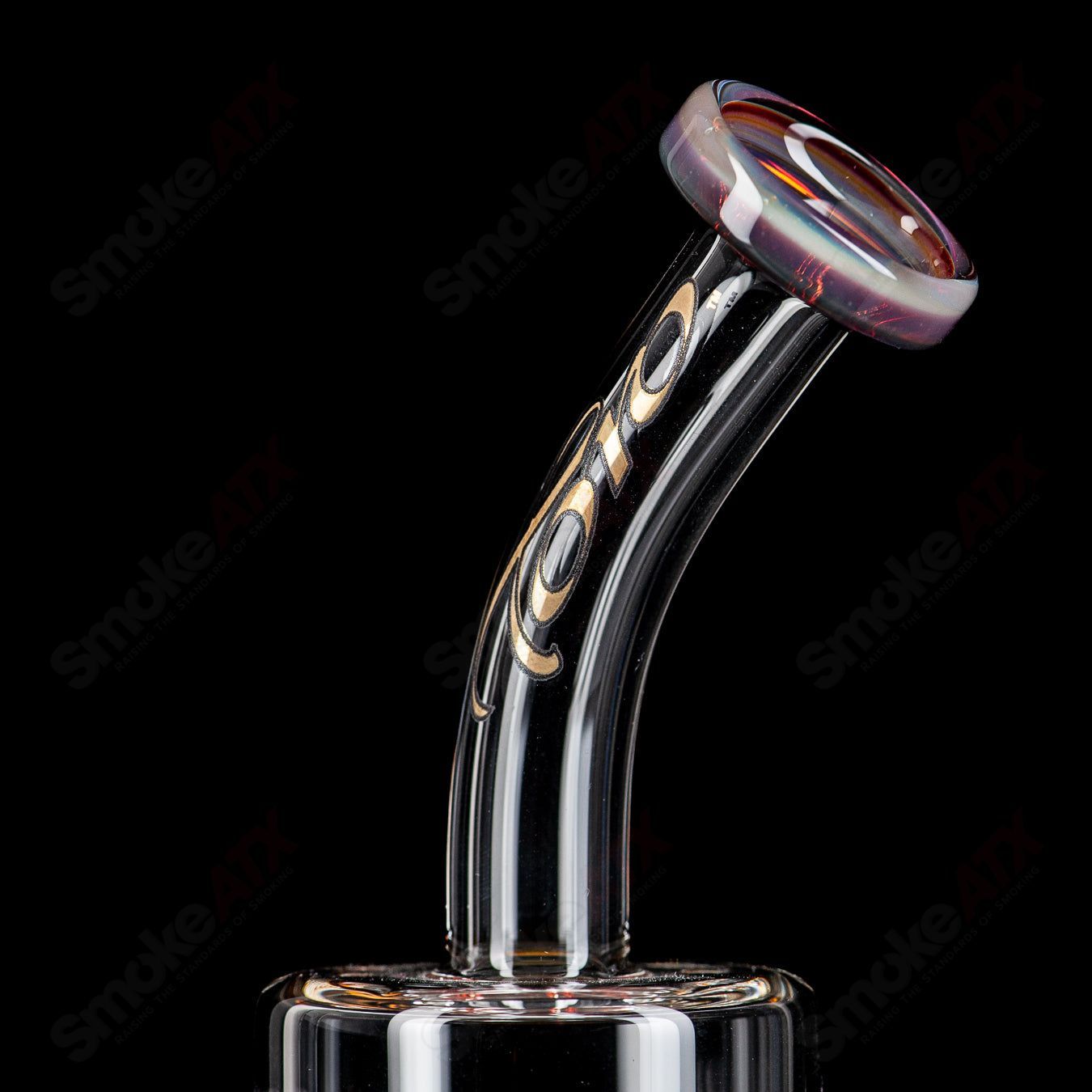2 10mm Jet Perc w/ Color Accents by Toro Glass - Smoke ATX