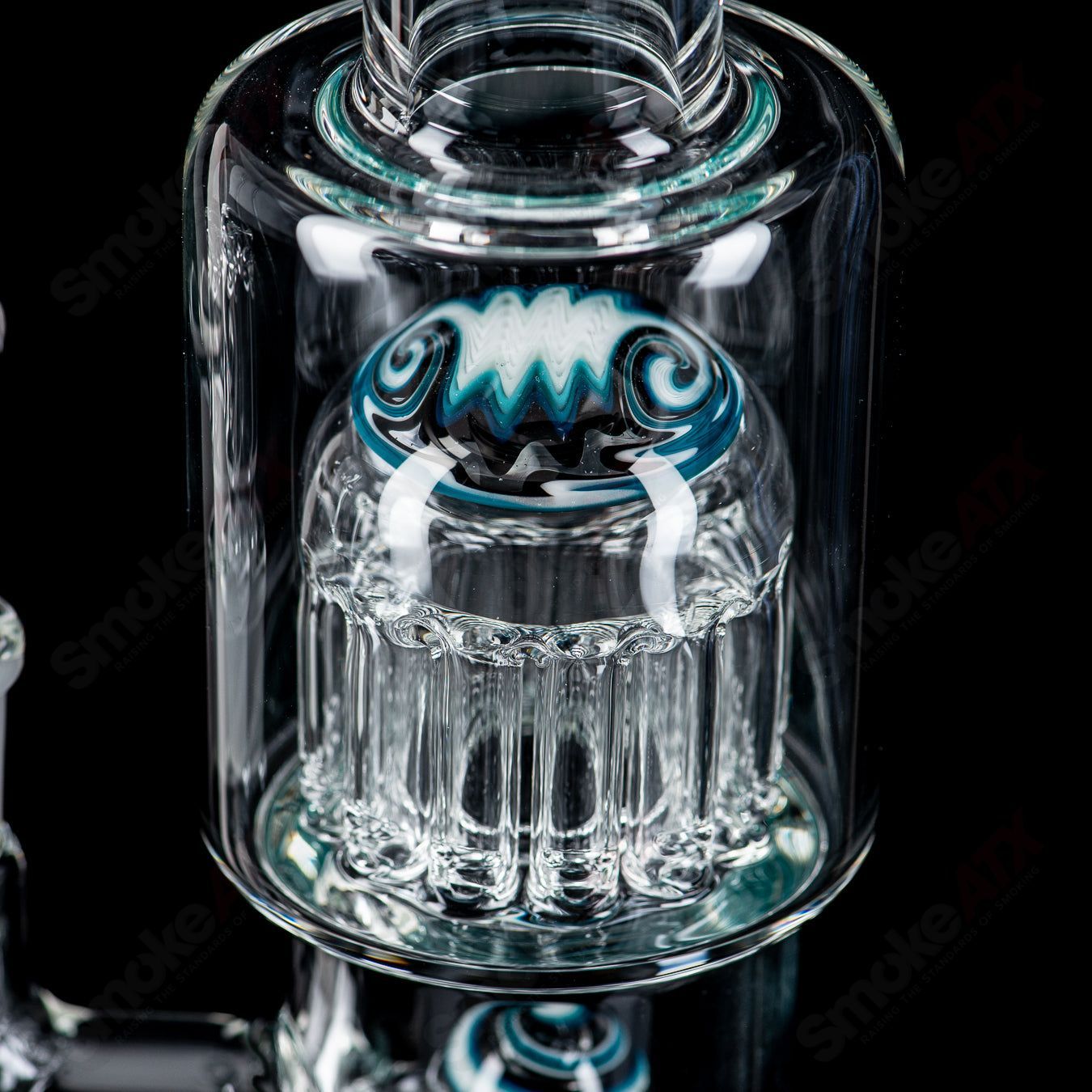 2 14mm Circ to 13Arm Perc w Color Cap Toro Glass - Smoke ATX