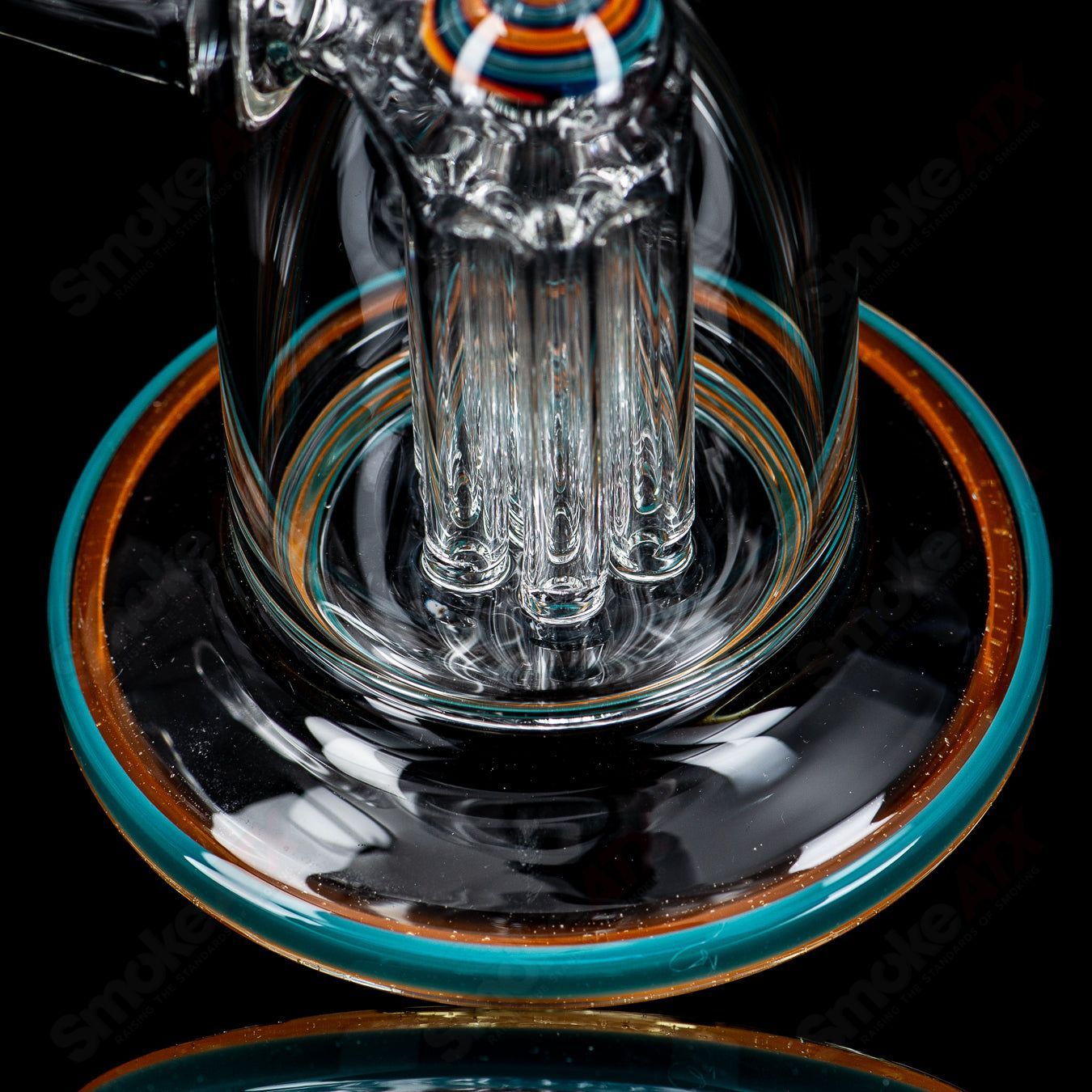 2 14mm Mini Tree w Color Accent Toro Glass - Smoke ATX