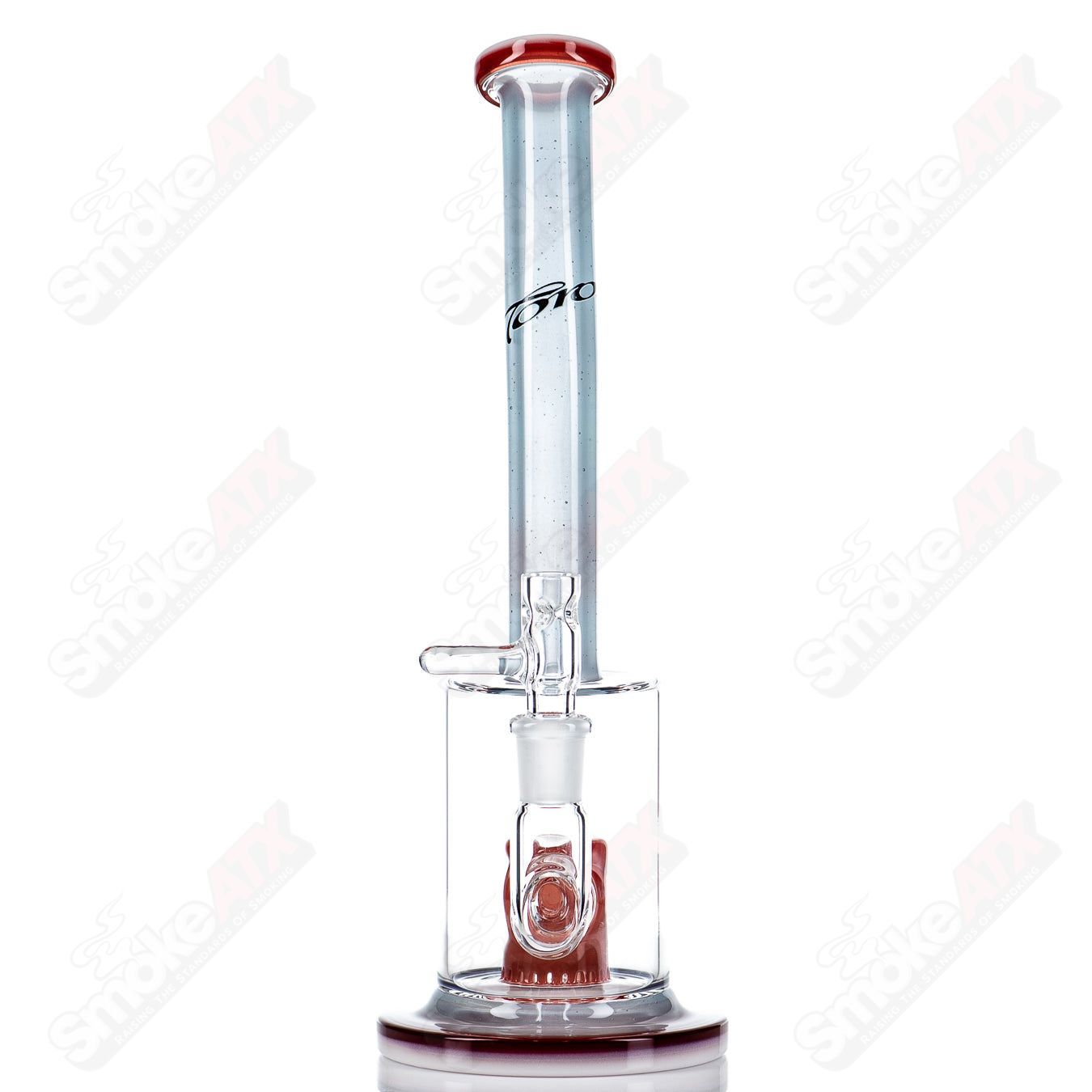 Toro Glass 14mm single froth concentrate rig with clear glass and intricate design for smooth dabbing experience