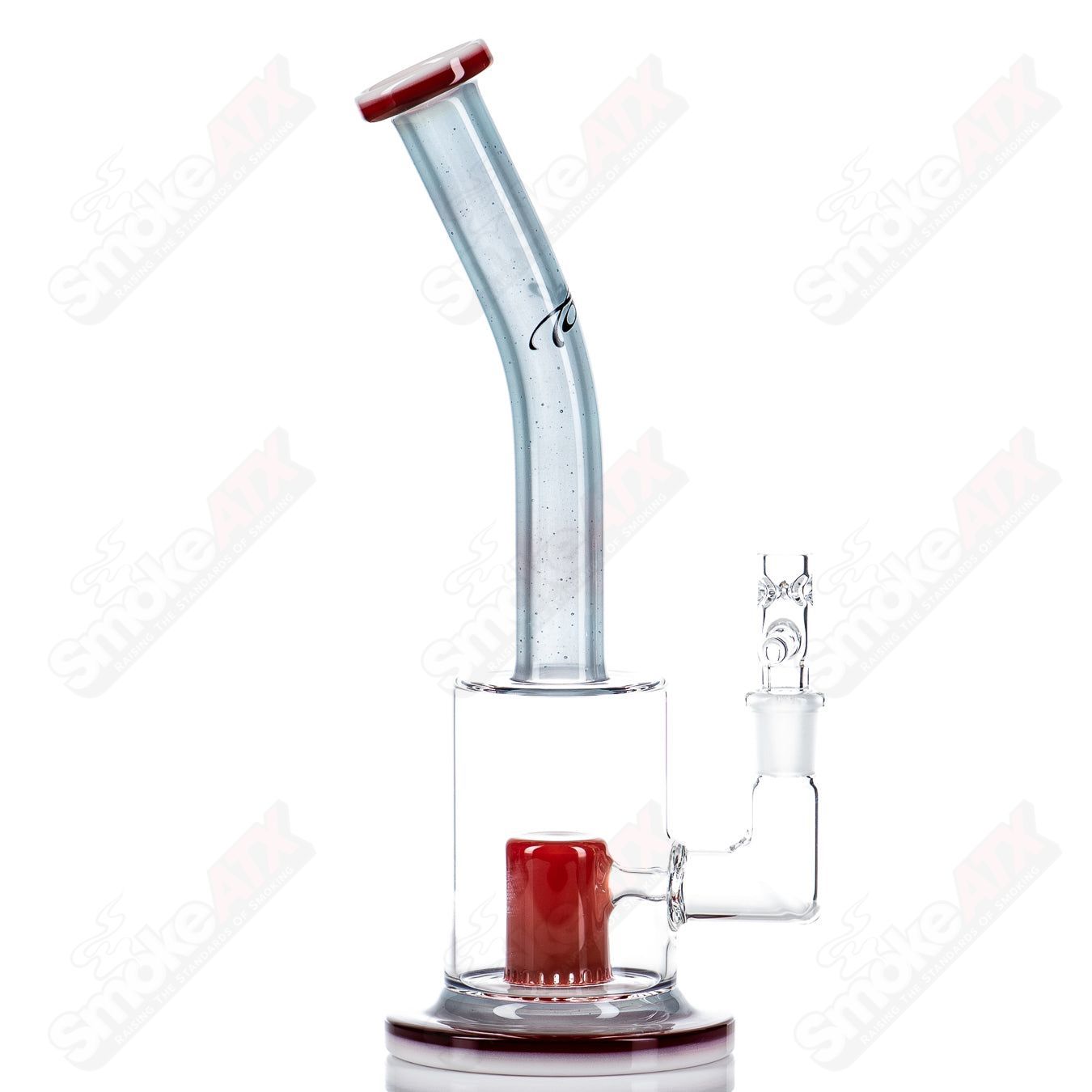 Toro Glass 14mm single froth concentrate rig with clear glass and intricate design for dabbing and concentrates.