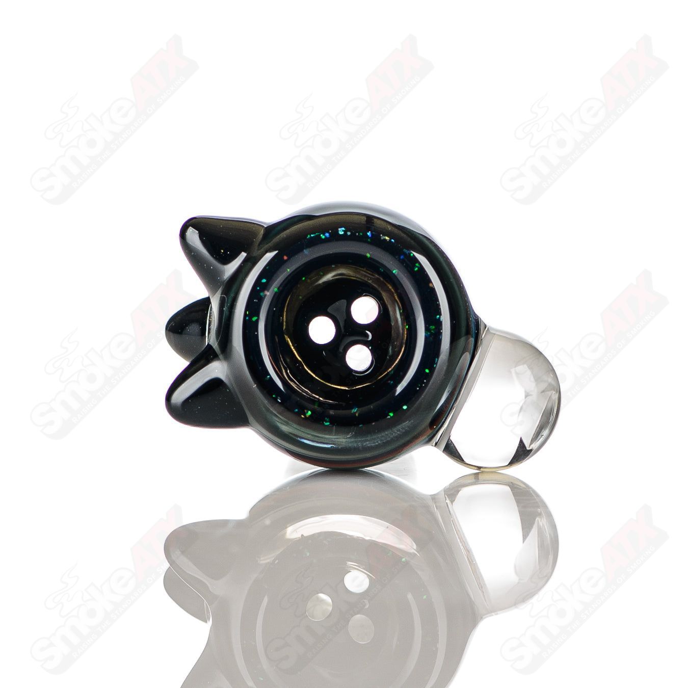 Color worked 18mm slide bowl by Jeremy from Oregon, heady glass bowl with vibrant design and durable construction.