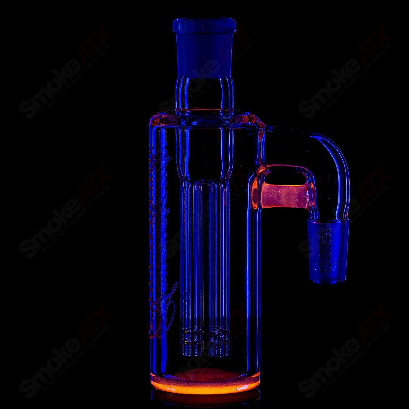 Sovereignty Glass 4-arm color accent ash catcher with vibrant glass accents and sturdy design for smoking pipes.