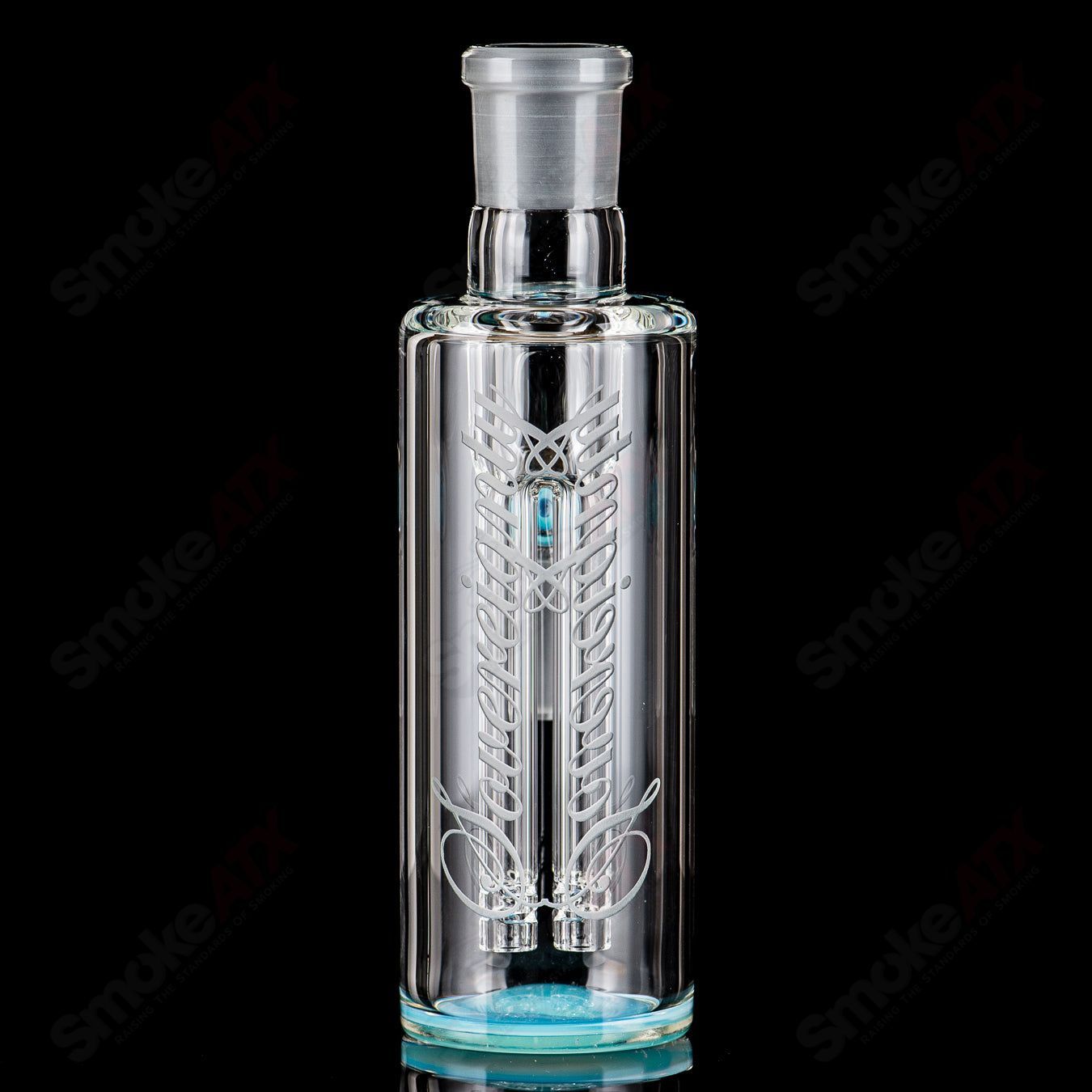 Sovereignty Glass 4-arm color accent ash catcher for glass pipes, featuring vibrant colored accents and durable glass construction.